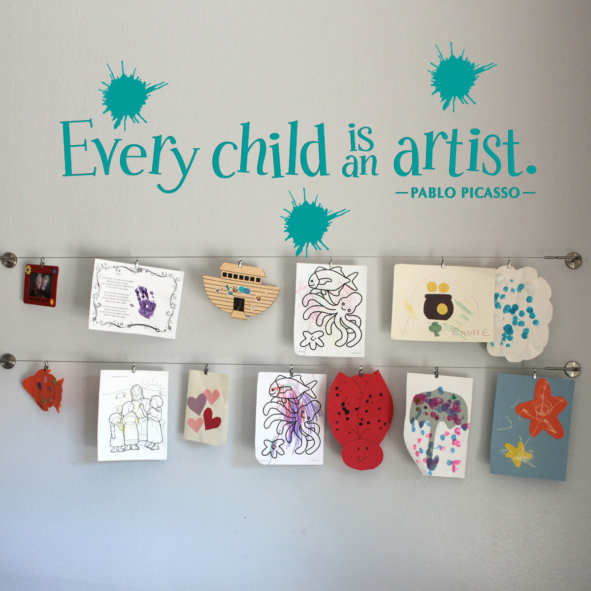 EVERY CHILD IS AN ARTIST Inspirational Quotes Wall Sticker Decal SQ71