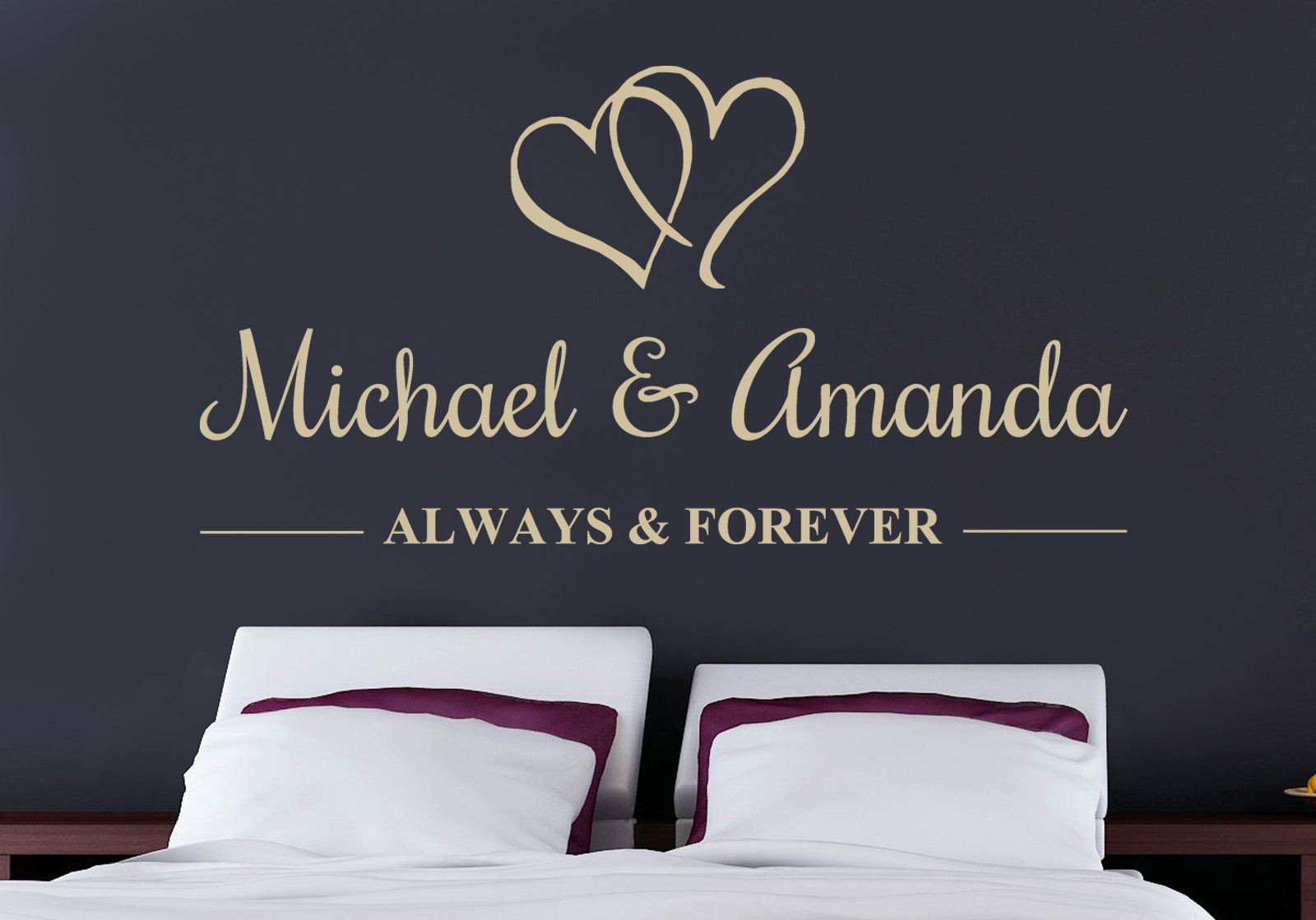 ALWAYS & FOREVER Personalized Inspirational Quotes Wall Sticker Decal SQ72