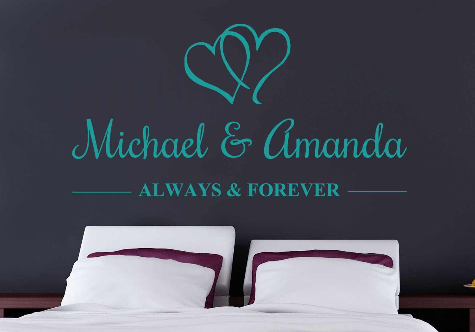 ALWAYS & FOREVER Personalized Inspirational Quotes Wall Sticker Decal SQ72