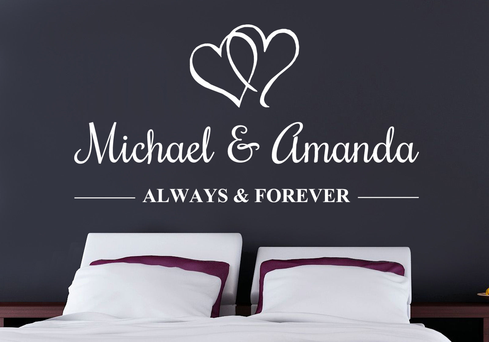 ALWAYS & FOREVER Personalized Inspirational Quotes Wall Sticker Decal SQ72