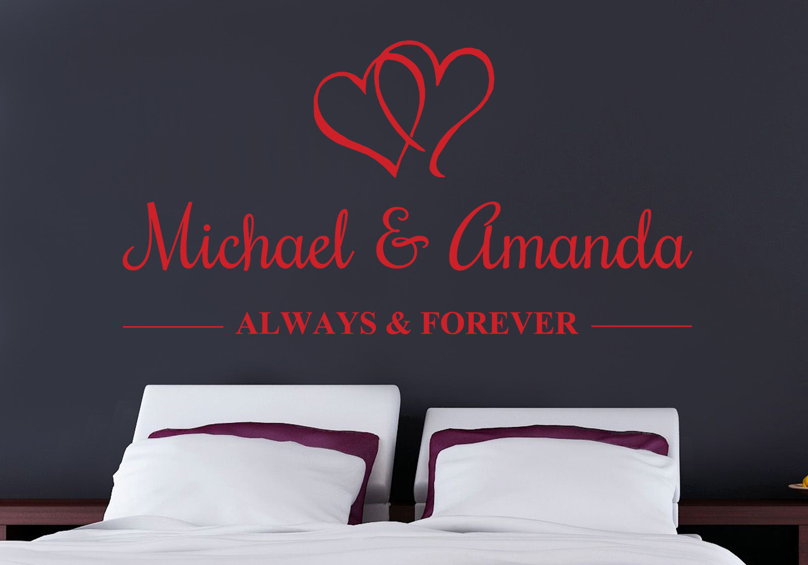 ALWAYS & FOREVER Personalized Inspirational Quotes Wall Sticker Decal SQ72