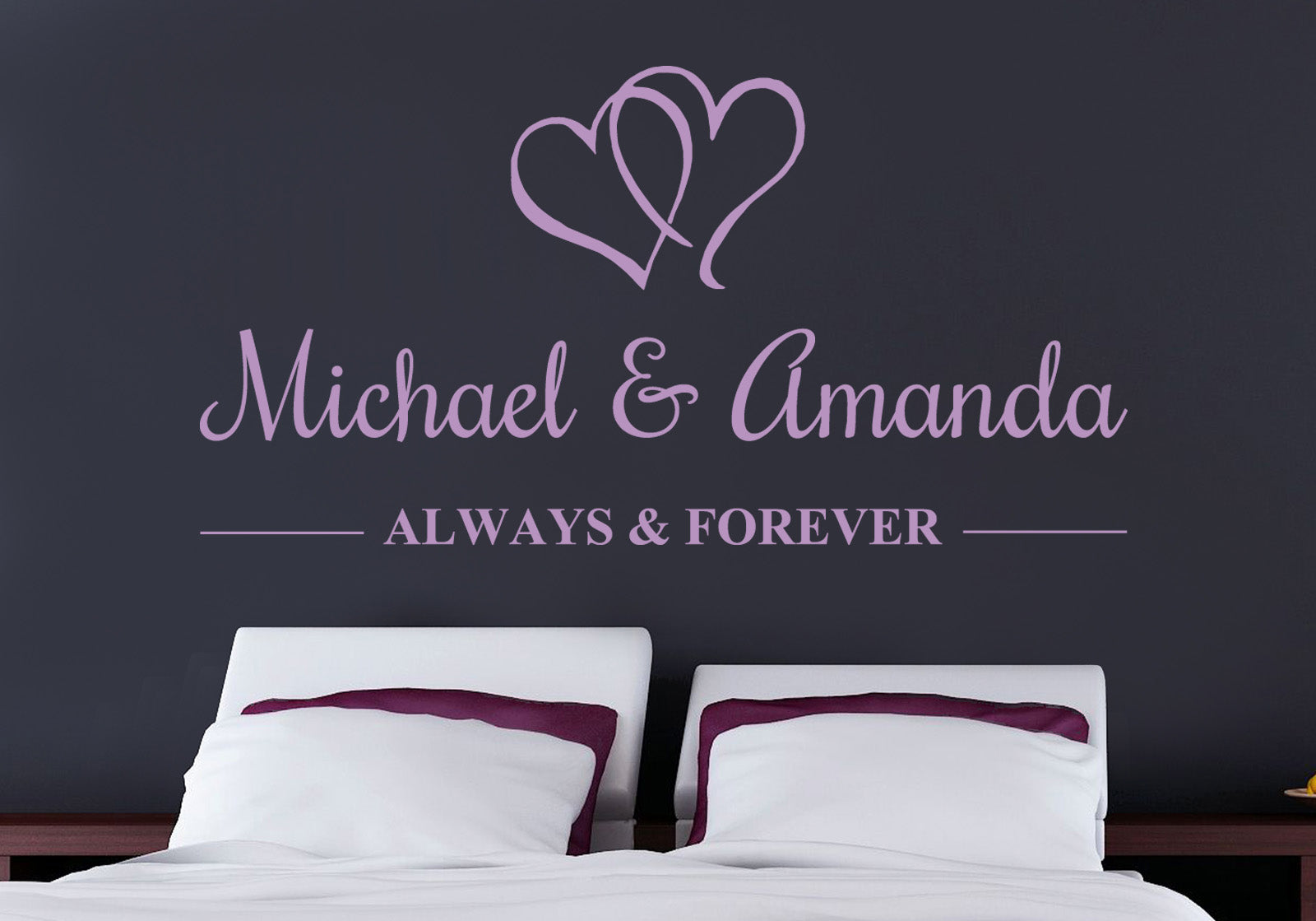 ALWAYS & FOREVER Personalized Inspirational Quotes Wall Sticker Decal SQ72