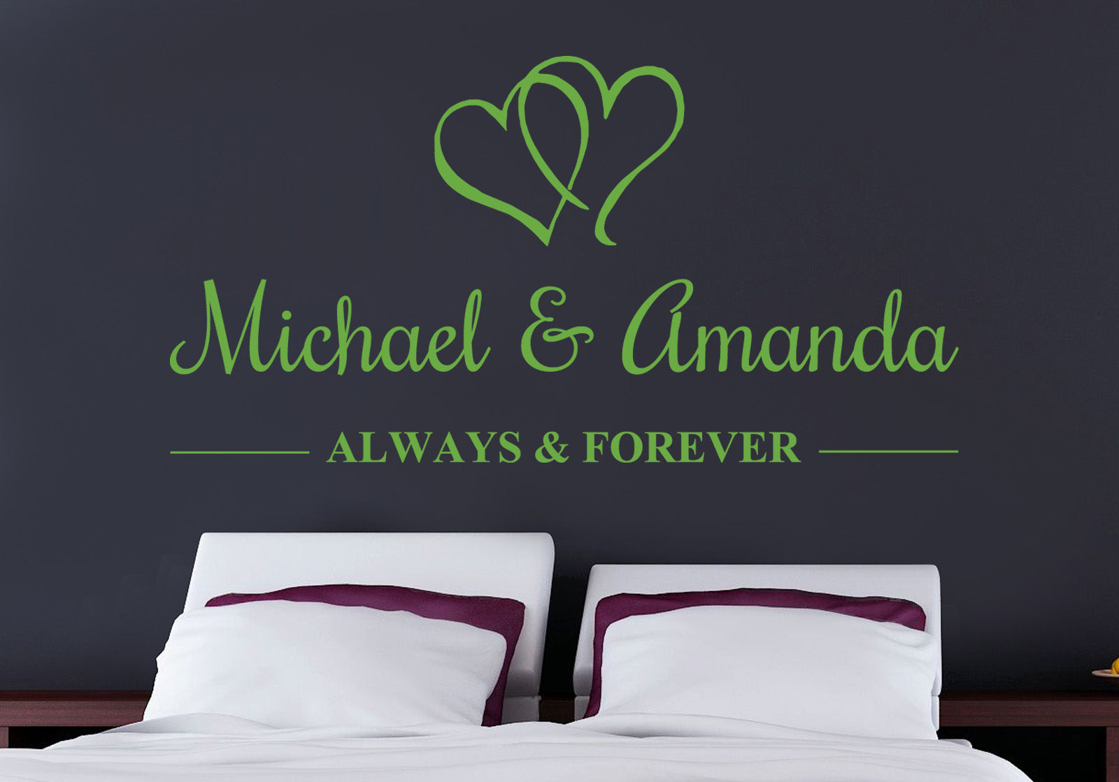 ALWAYS & FOREVER Personalized Inspirational Quotes Wall Sticker Decal SQ72