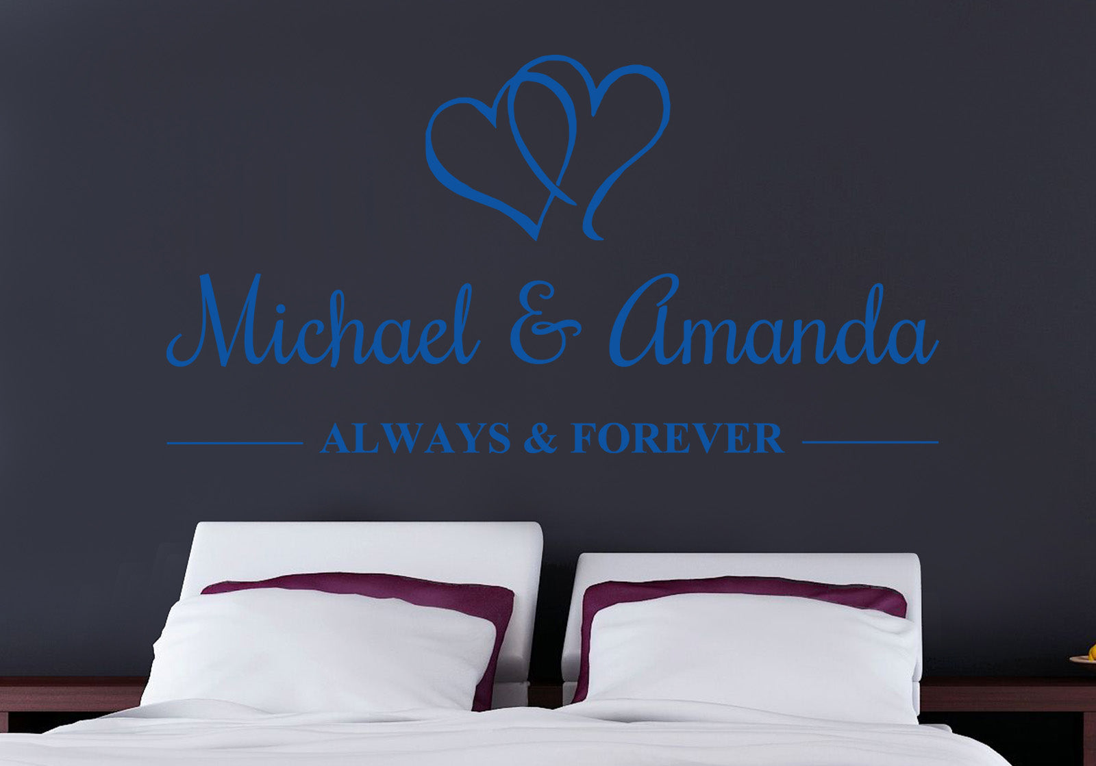 ALWAYS & FOREVER Personalized Inspirational Quotes Wall Sticker Decal SQ72