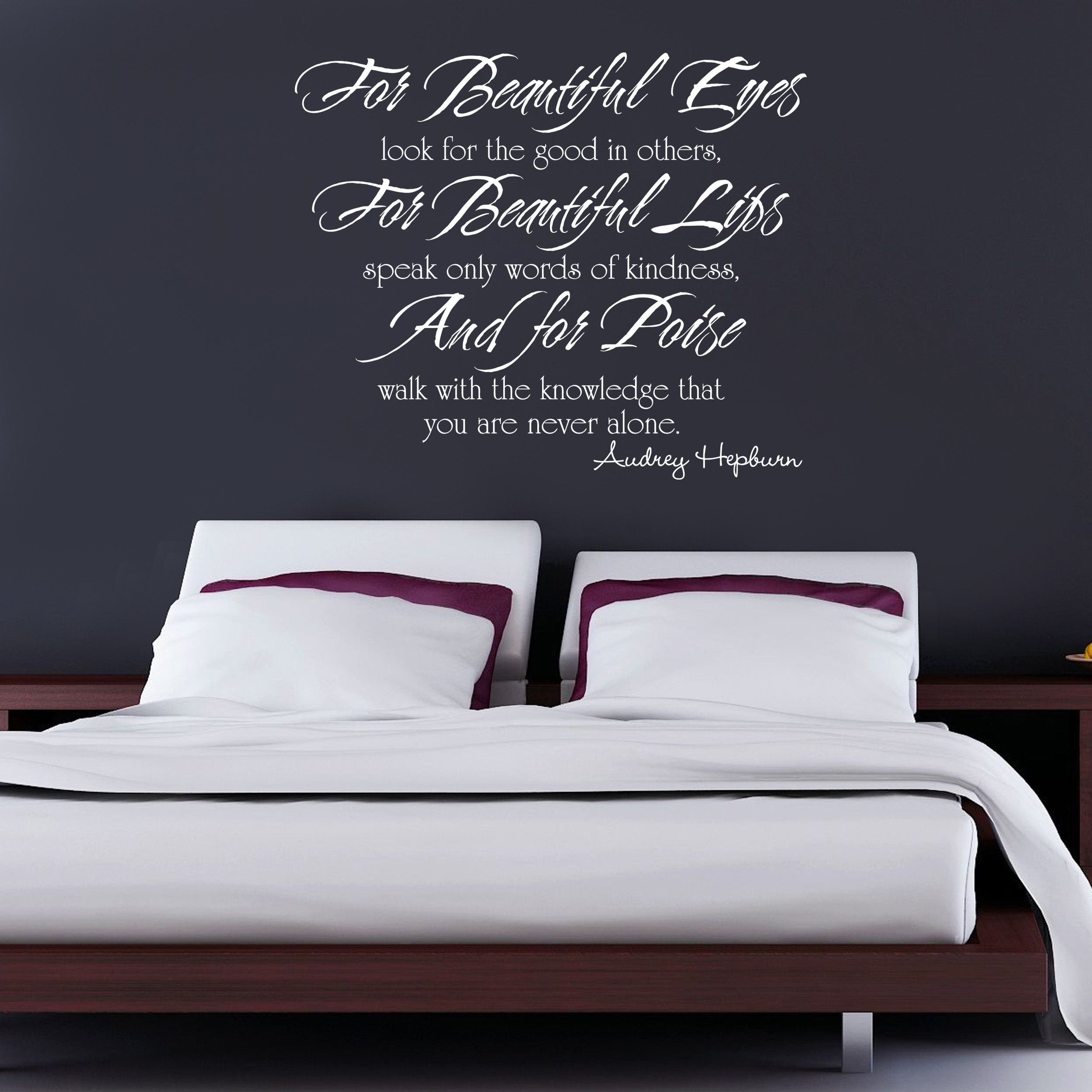 FOR BEAUTIFUL EYES Inspirational Quotes Wall Sticker Decal SQ74