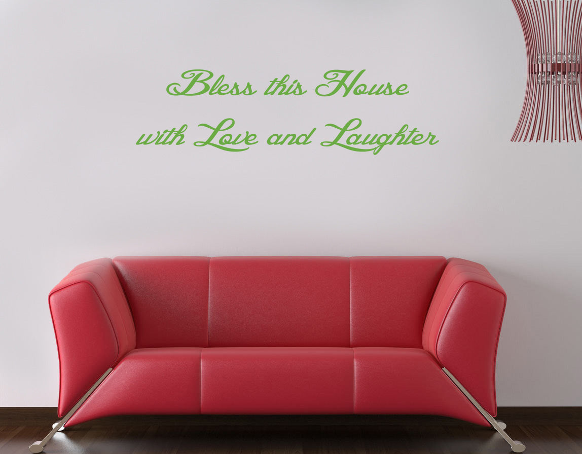 BLESS THIS HOUSE Inspirational Quotes Wall Sticker Decal SQ75