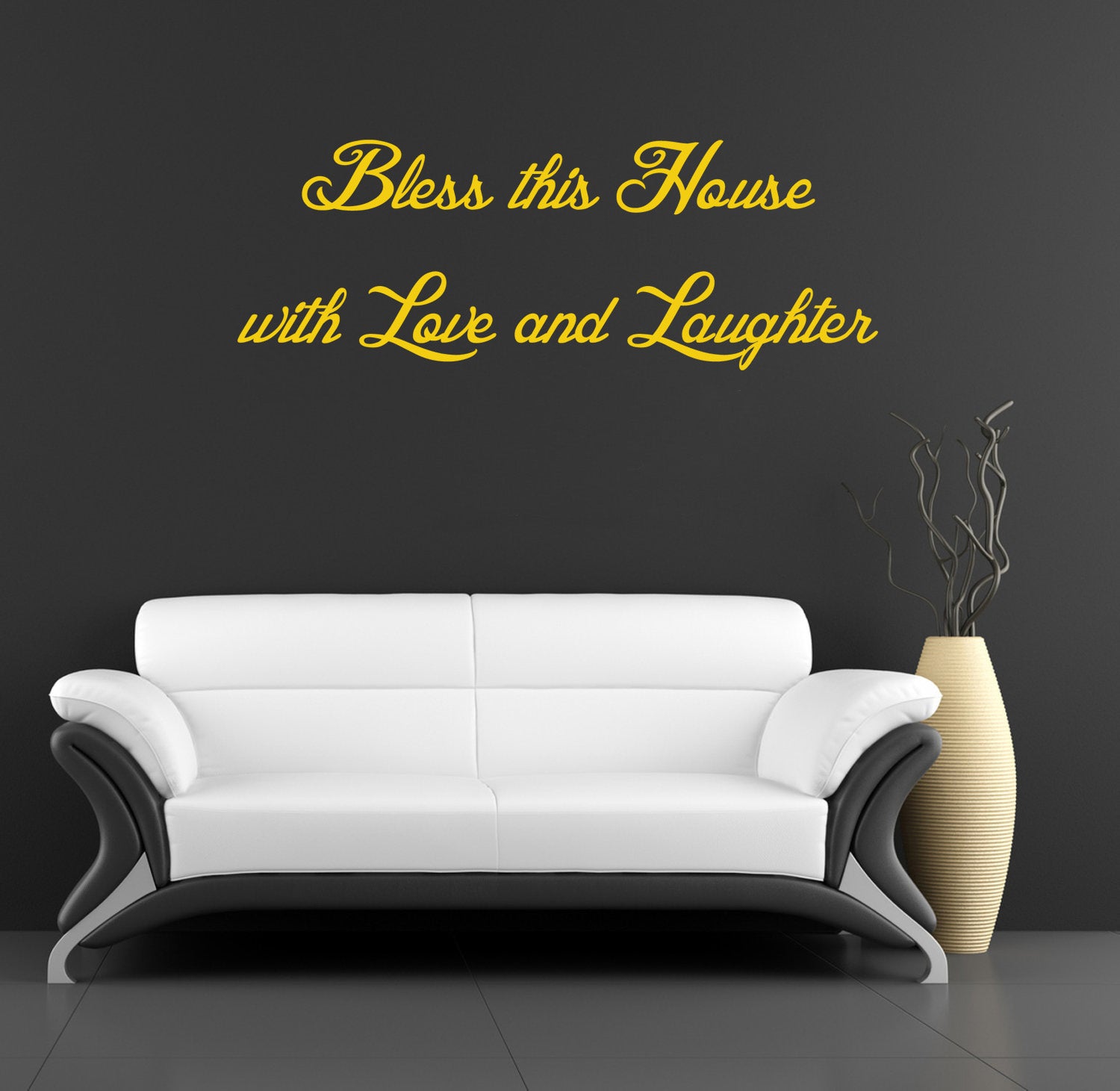 BLESS THIS HOUSE Inspirational Quotes Wall Sticker Decal SQ75