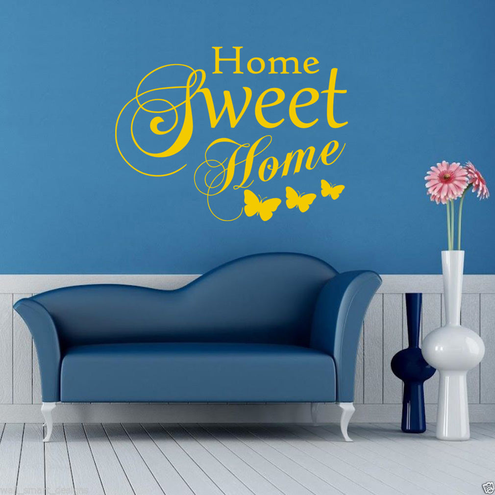 HOME SWEET HOME Inspirational Quotes Wall Sticker Decal SQ81