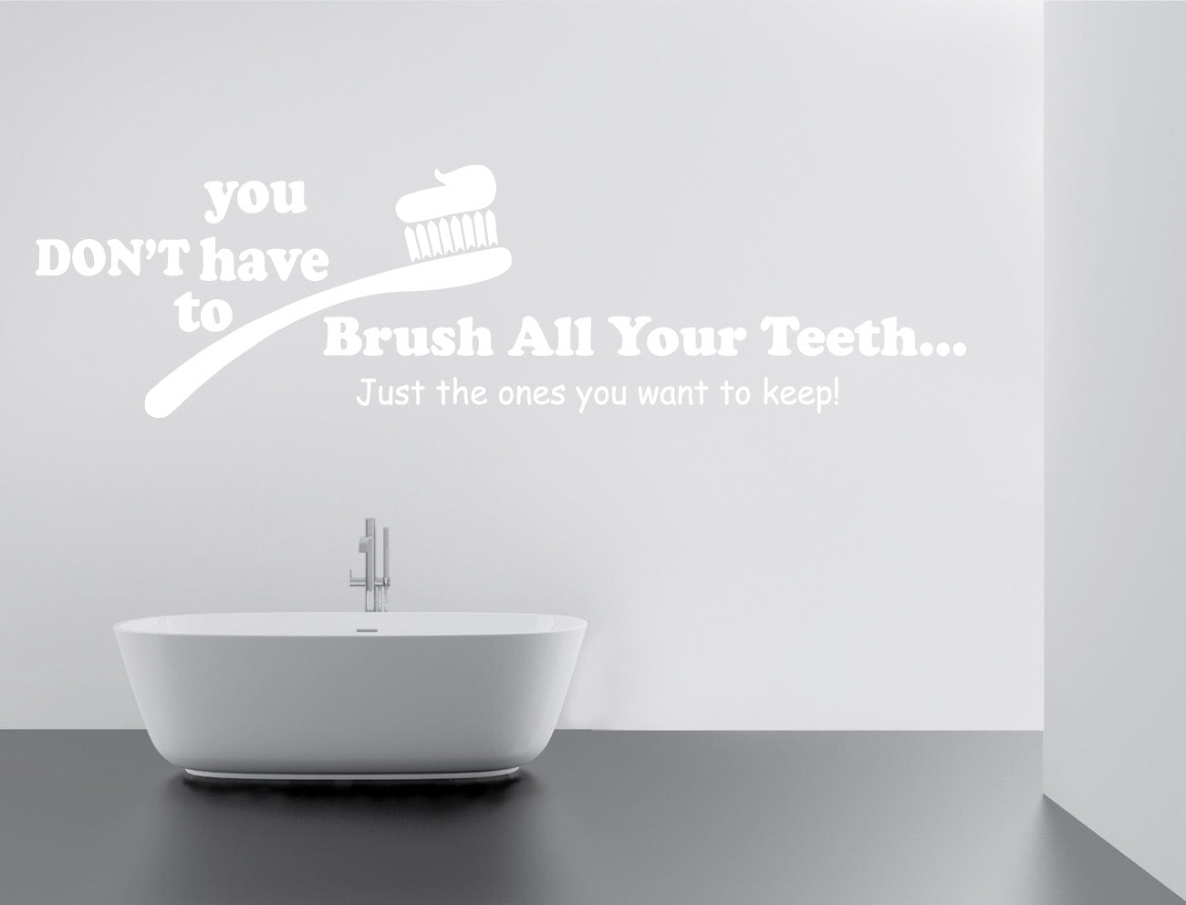 BRUSH YOUR TEETH Inspirational Quotes Wall Sticker Décal SQ83