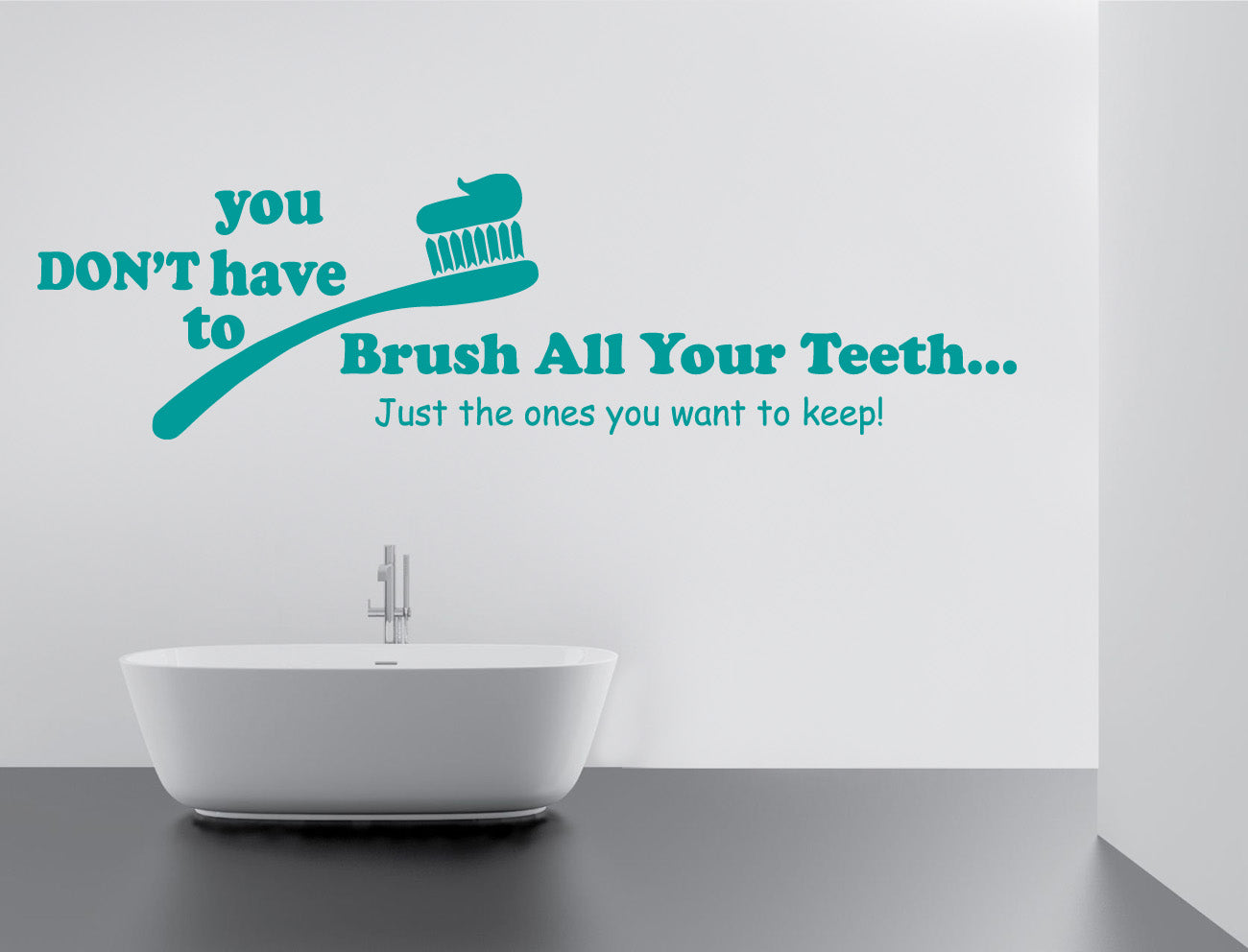 BRUSH YOUR TEETH Inspirational Quotes Wall Sticker Décal SQ83