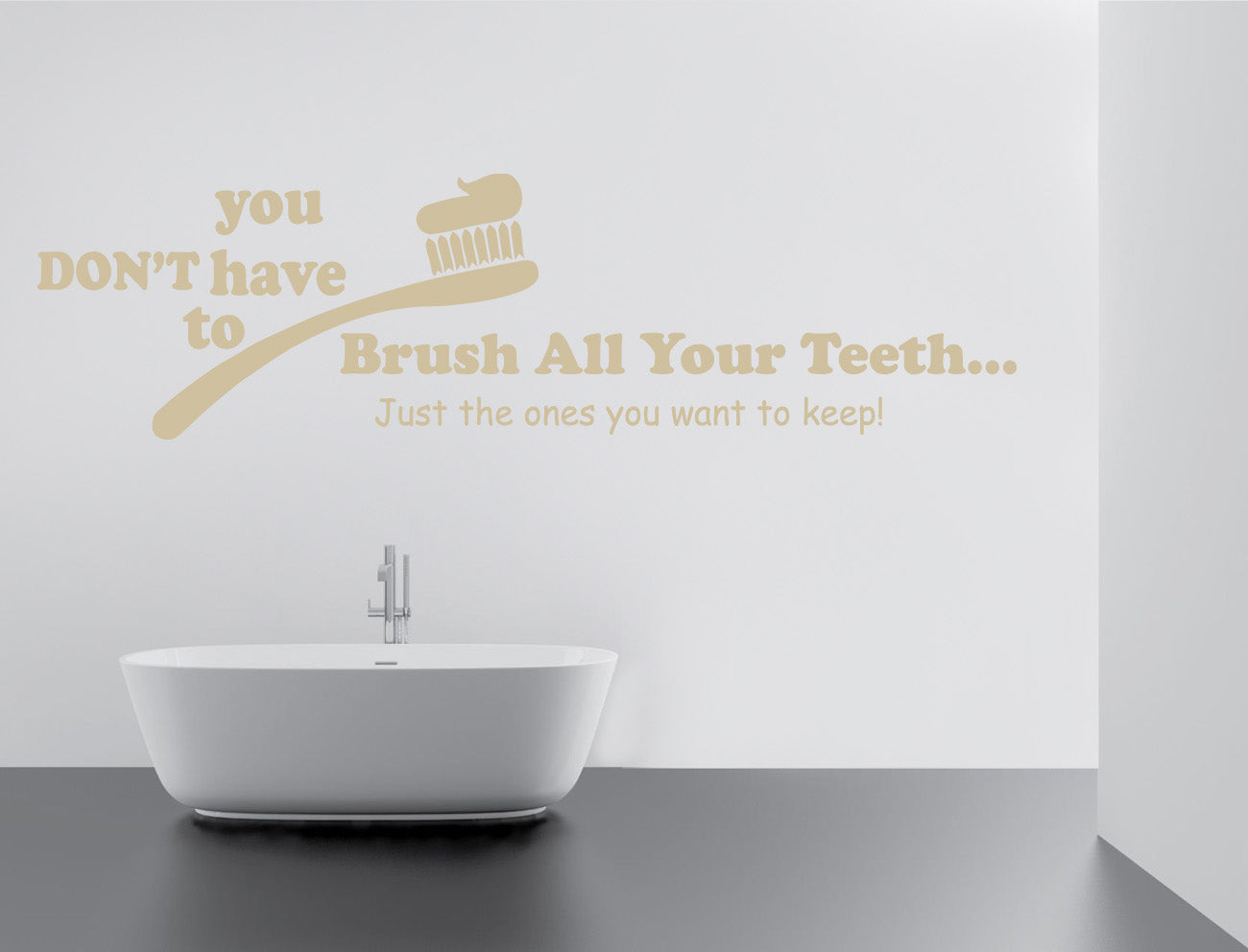 BRUSH YOUR TEETH Inspirational Quotes Wall Sticker Décal SQ83