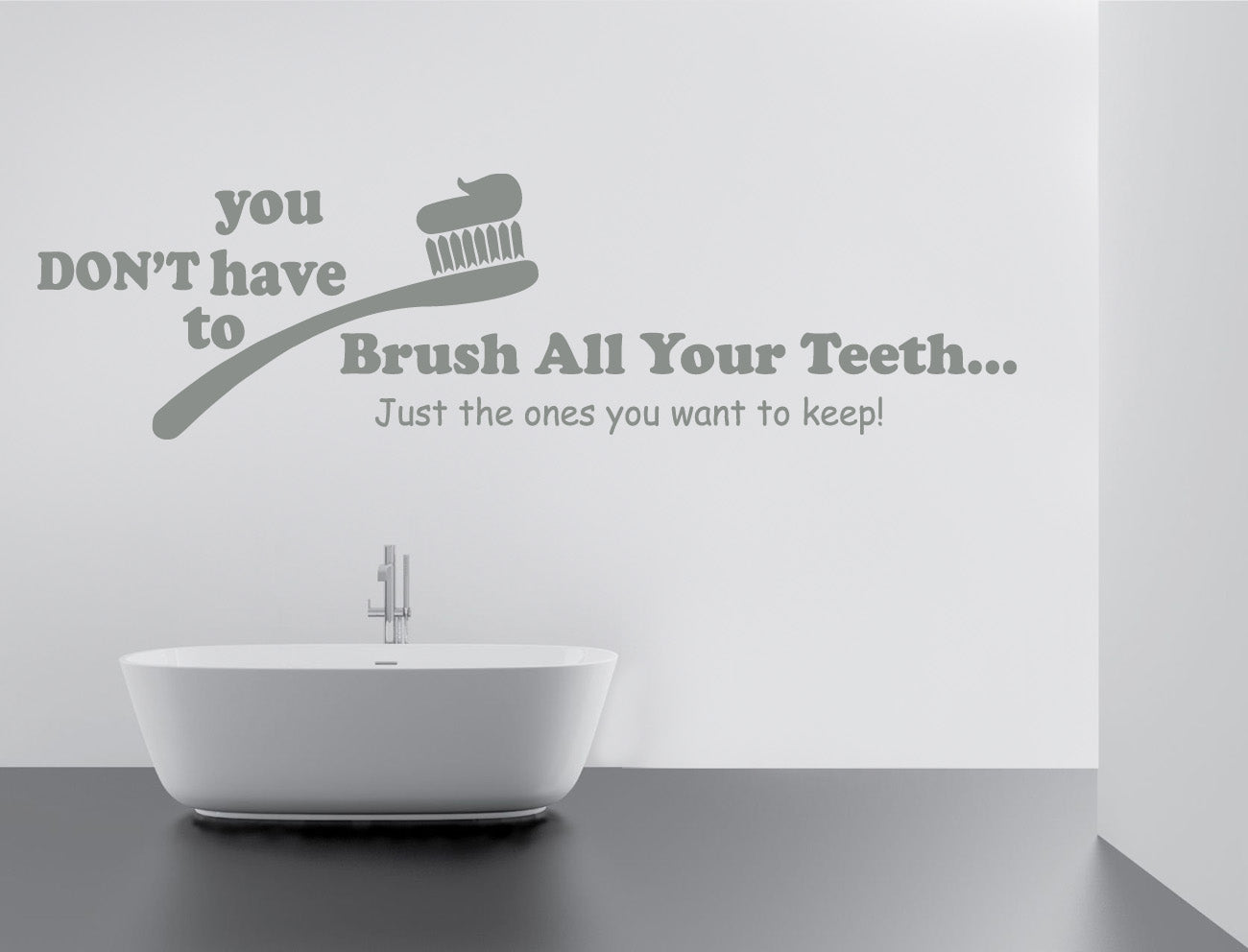 BRUSH YOUR TEETH Inspirational Quotes Wall Sticker Décal SQ83