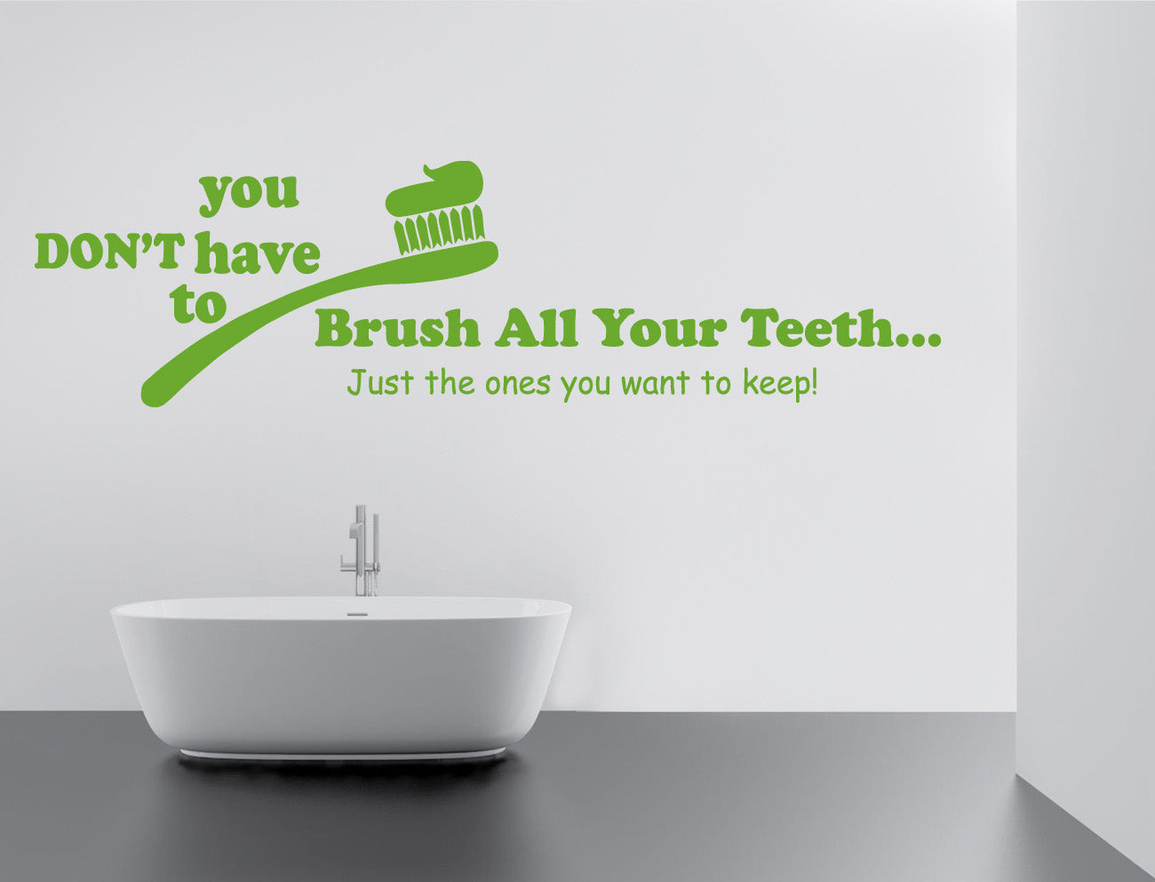 BRUSH YOUR TEETH Inspirational Quotes Wall Sticker Décal SQ83