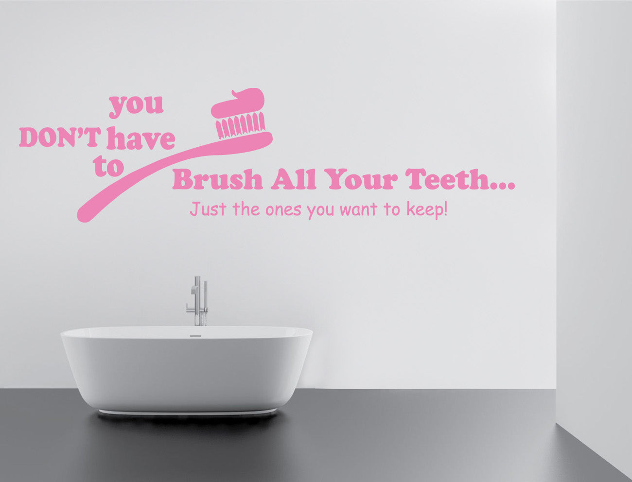 BRUSH YOUR TEETH Inspirational Quotes Wall Sticker Décal SQ83