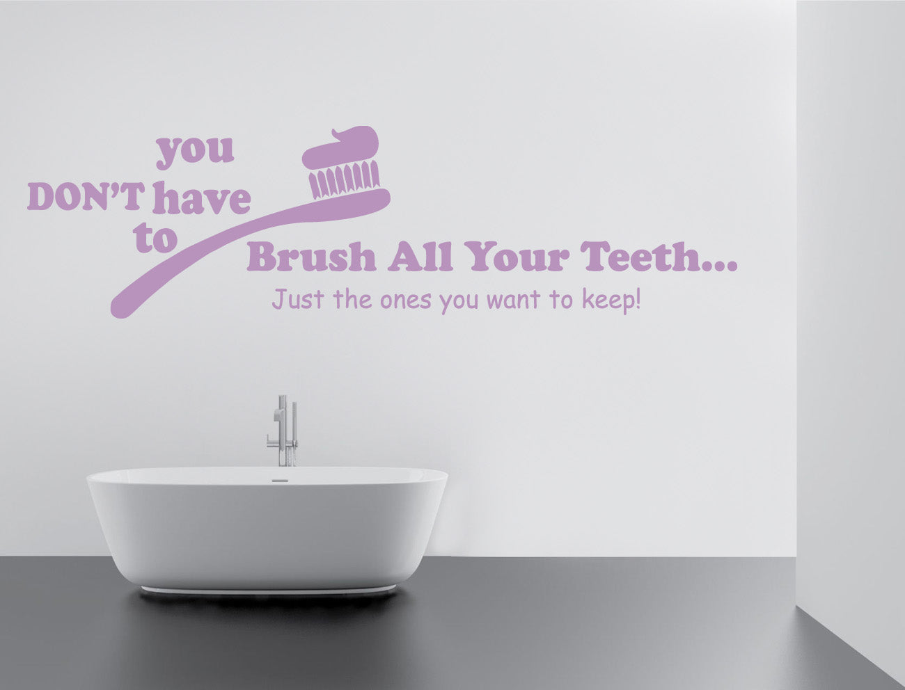 BRUSH YOUR TEETH Inspirational Quotes Wall Sticker Décal SQ83