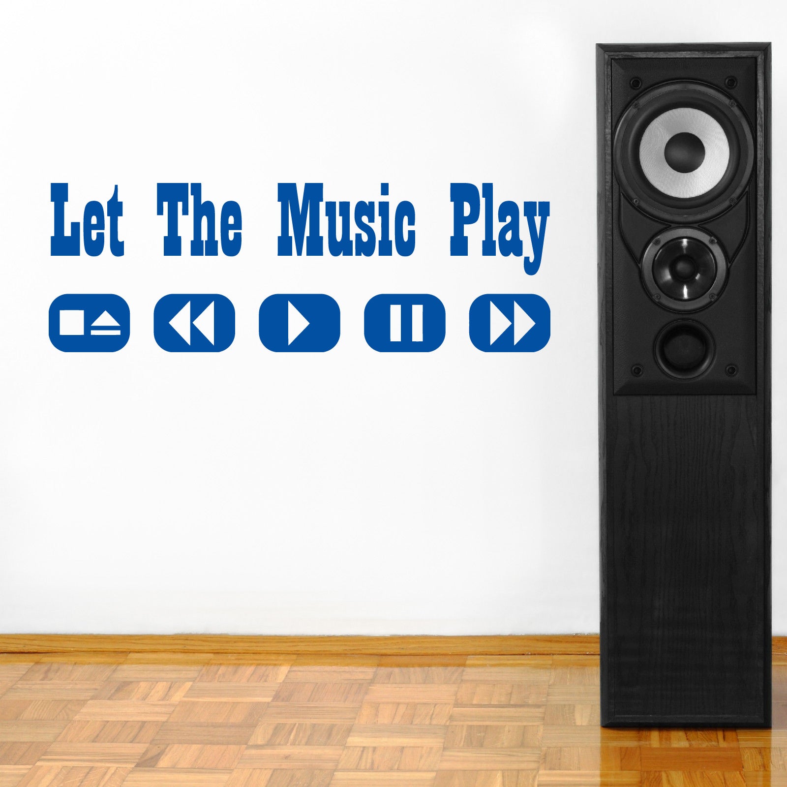 LET THE MUSIC PLAY Inspirational Quotes Wall Sticker Decal SQ88