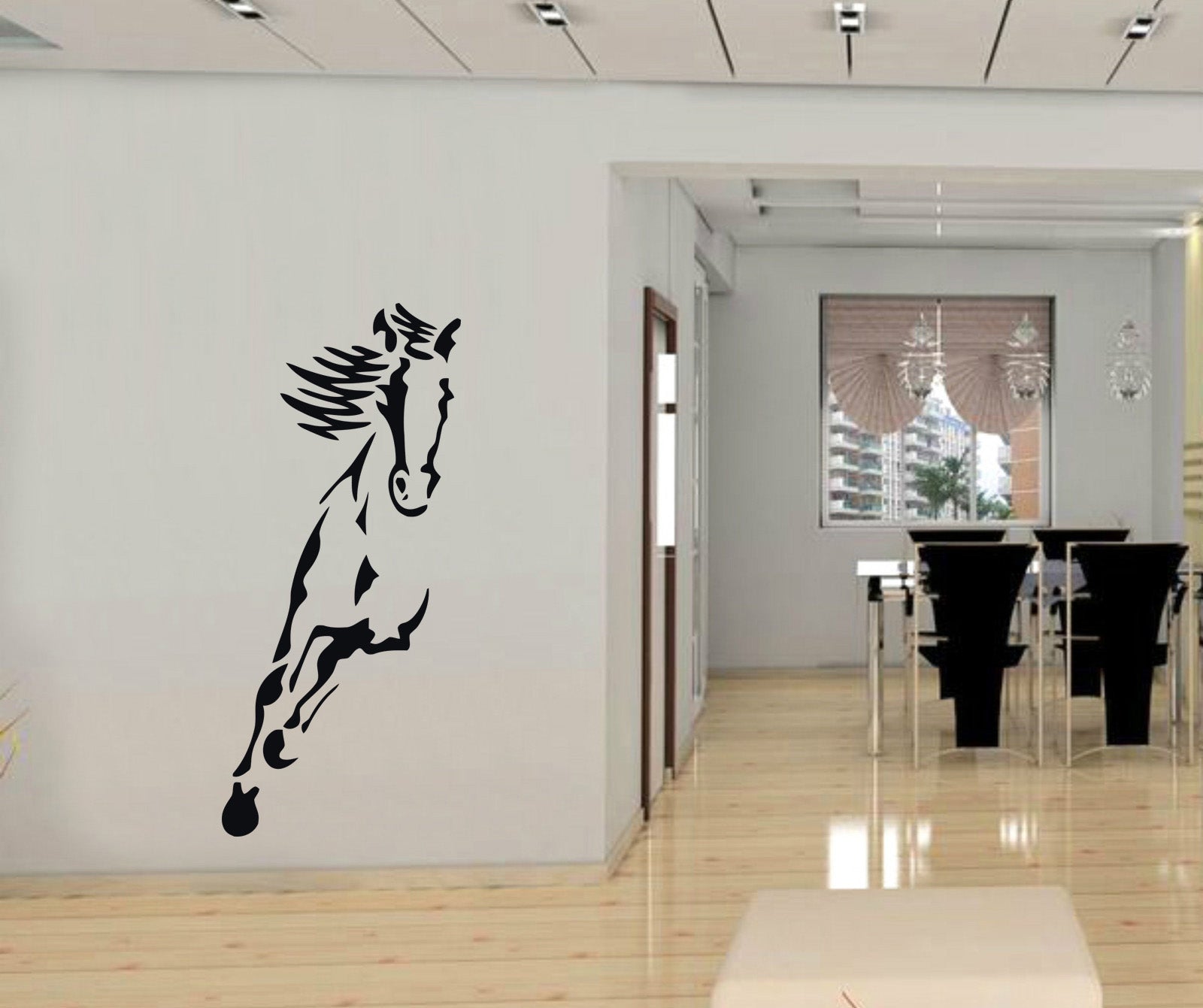 RIDING HORSE Wall Sticker Decal Stencil Silhouette SST010
