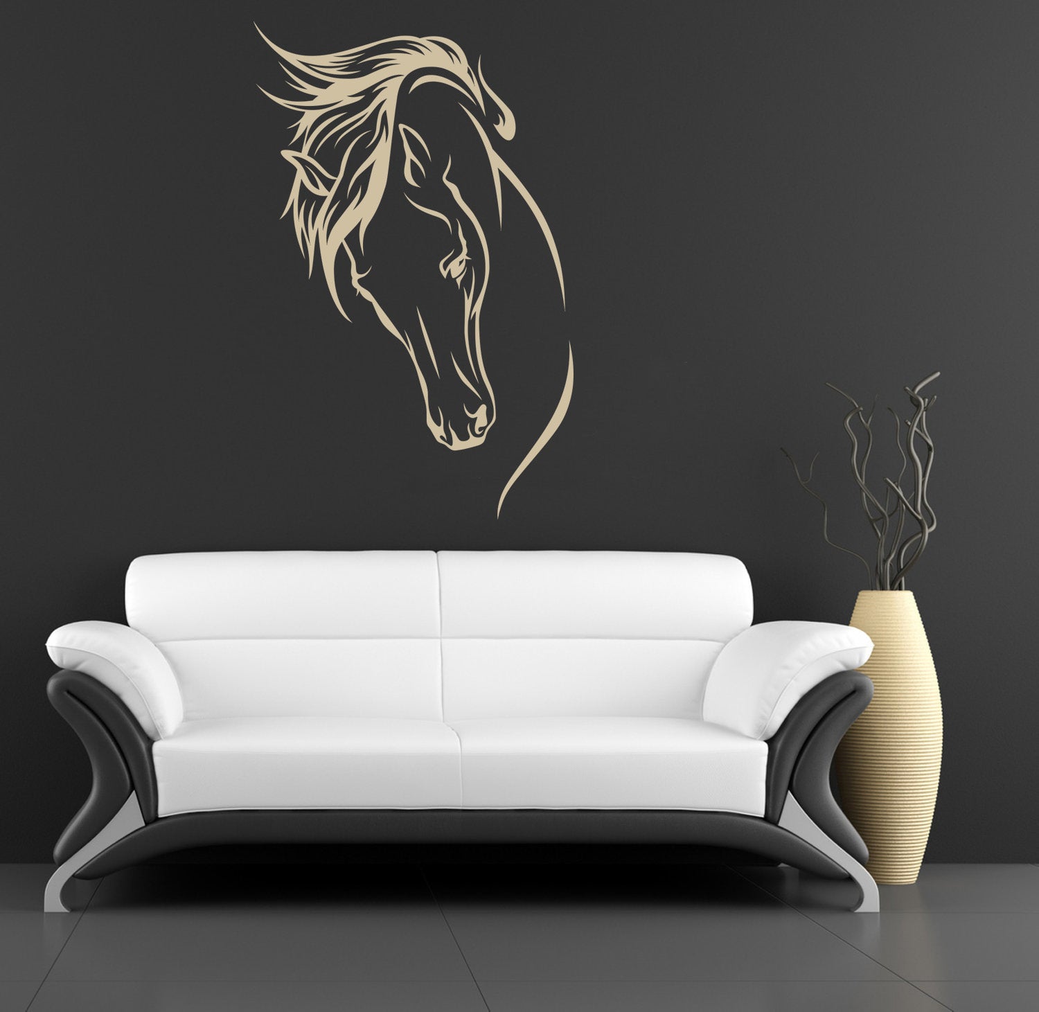 NOBLE HORSE Wall Sticker Decal Stencil Silhouette SST011