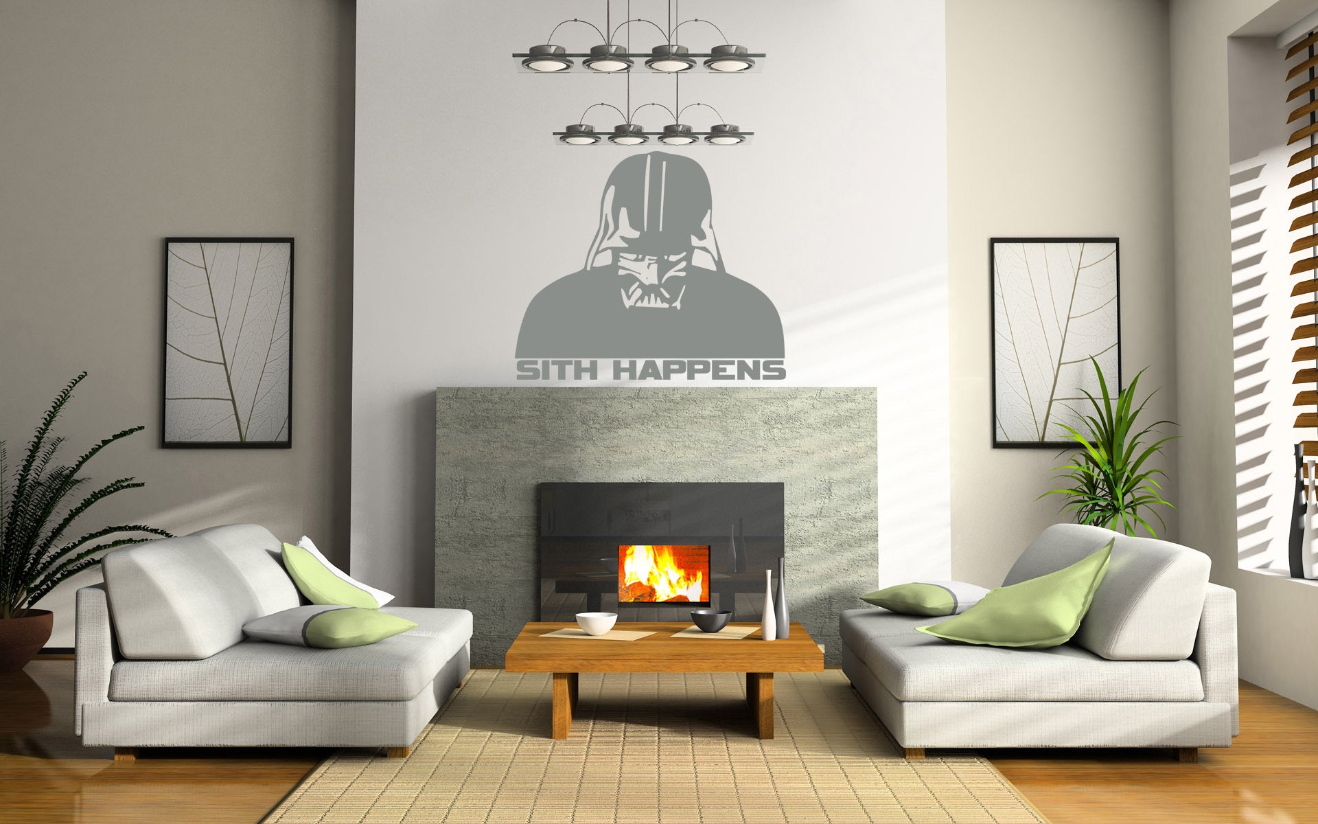 Star Wars Sith arrive Sticker mural autocollant pochoir Silhouette SST017