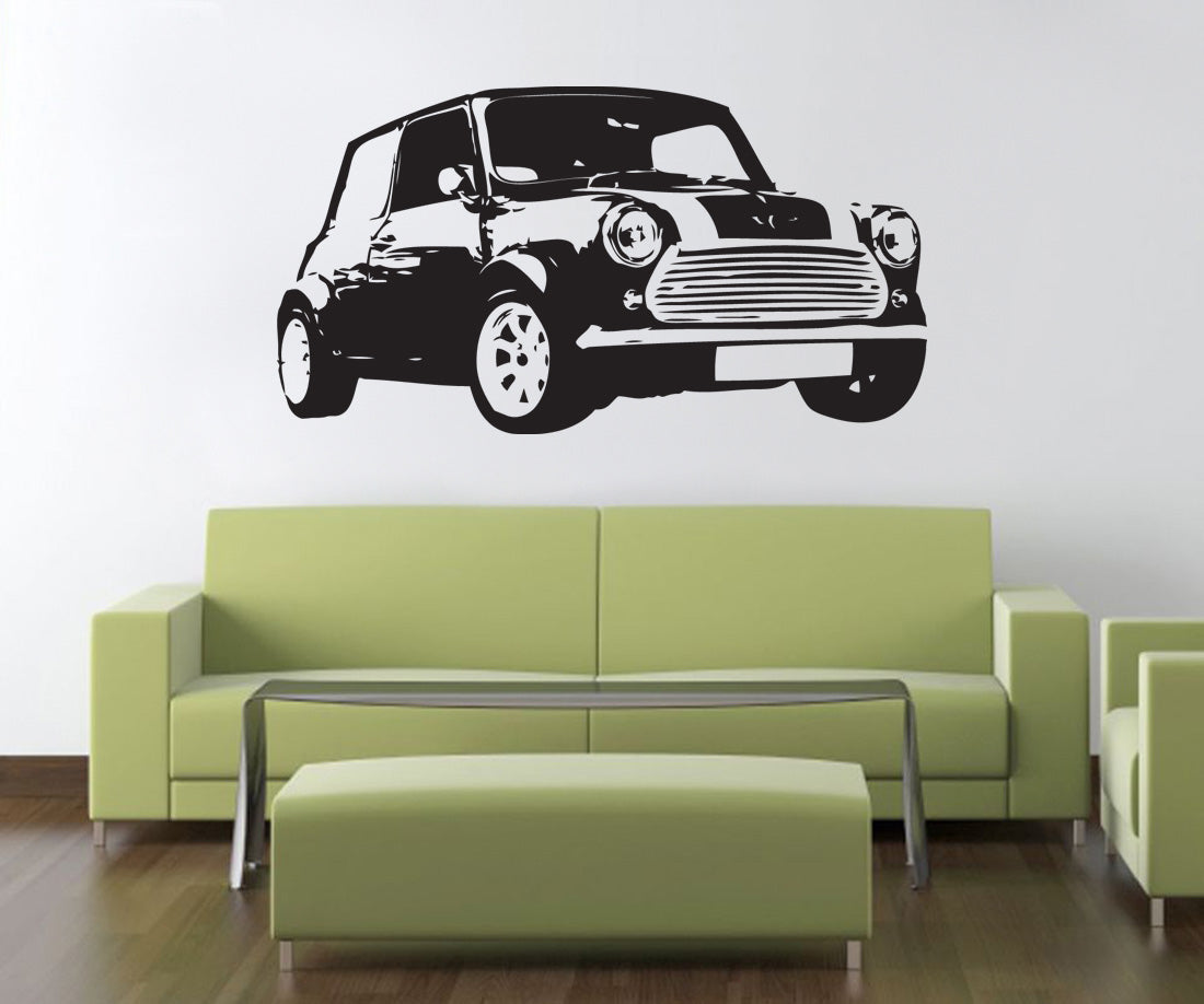 Mini Car Wall Sticker Decal Stencil Silhouette ST119