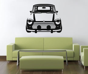Mini Car Front Wall Sticker Decal Stencil Silhouette ST121