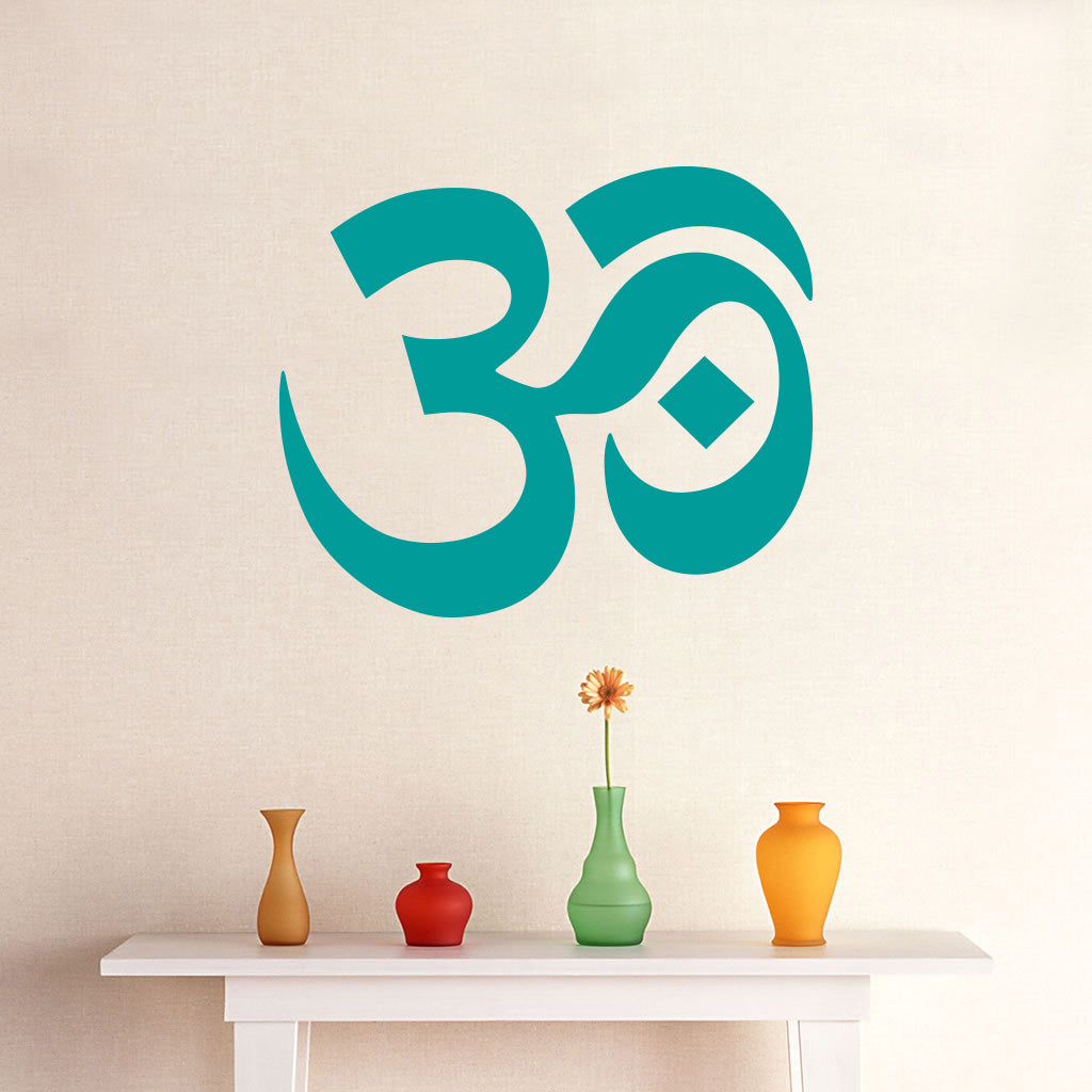 OM YOGA SYMBOL Meditation Wall Sticker Decal Stencil Silhouette ST138