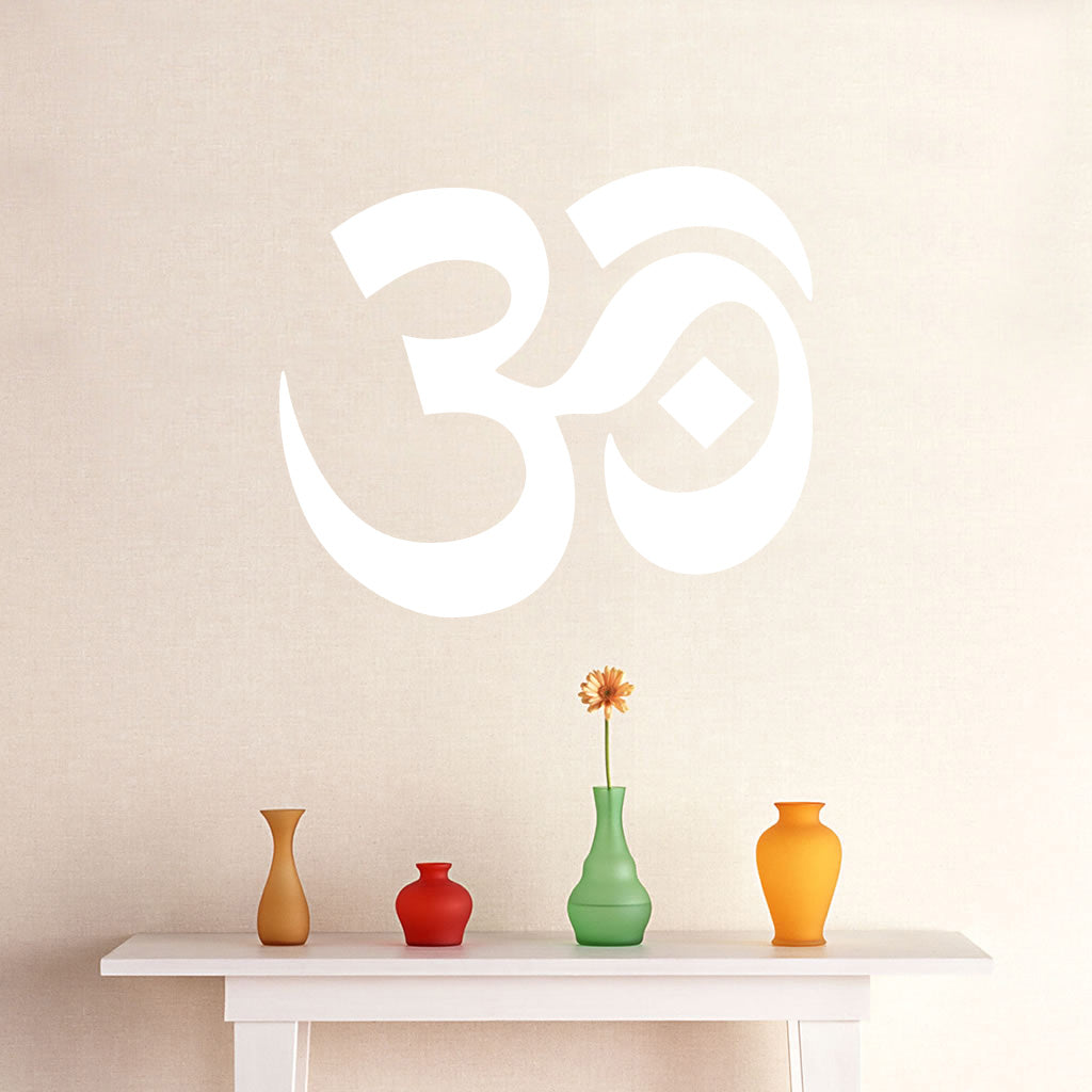 OM YOGA SYMBOL Meditation Wall Sticker Decal Stencil Silhouette ST138