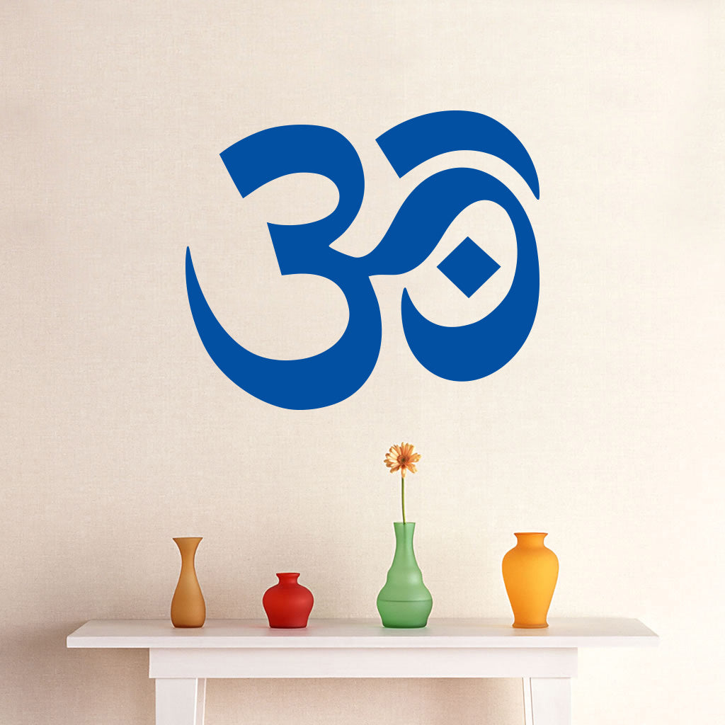 OM YOGA SYMBOL Meditation Wall Sticker Decal Stencil Silhouette ST138