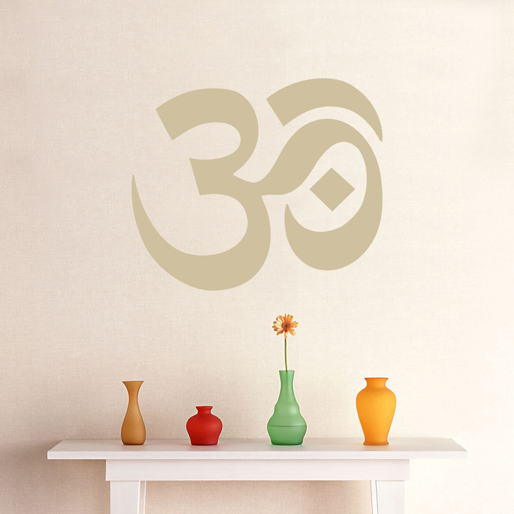 OM YOGA SYMBOL Meditation Wall Sticker Decal Stencil Silhouette ST138