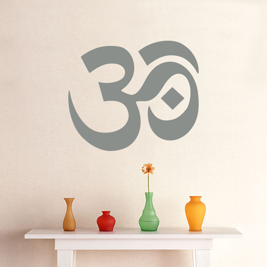 OM YOGA SYMBOL Meditation Wall Sticker Decal Stencil Silhouette ST138