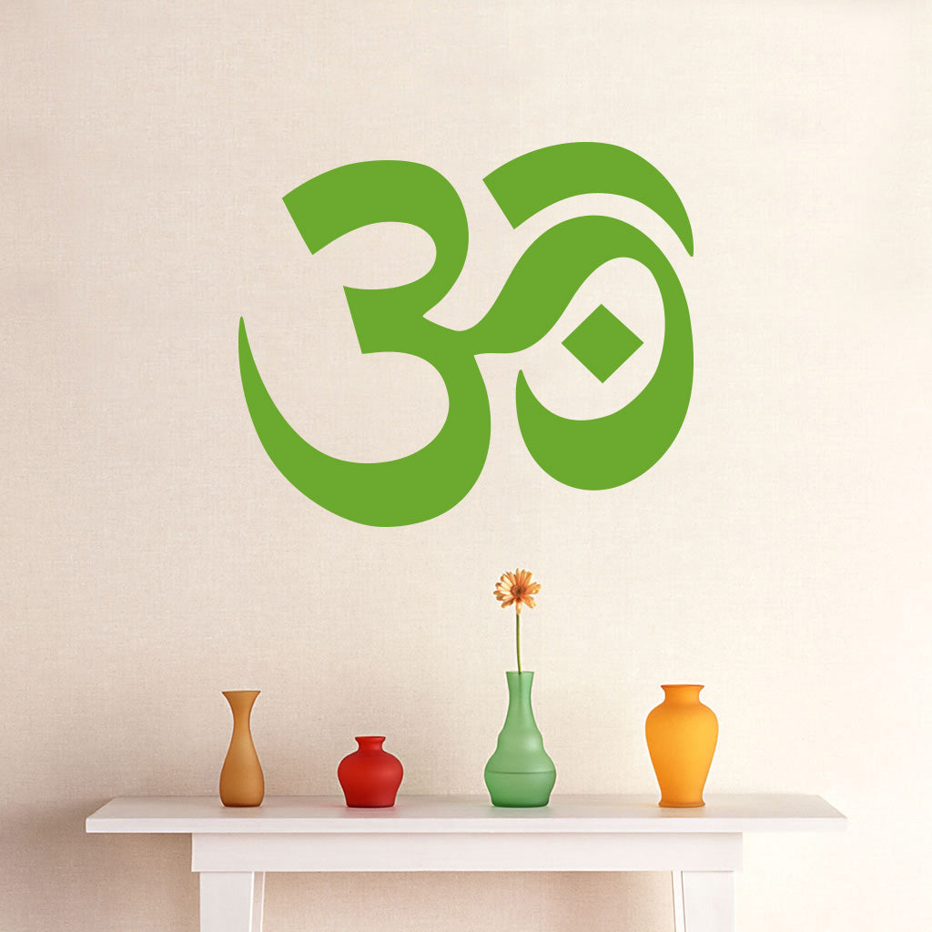 OM YOGA SYMBOL Meditation Wall Sticker Decal Stencil Silhouette ST138