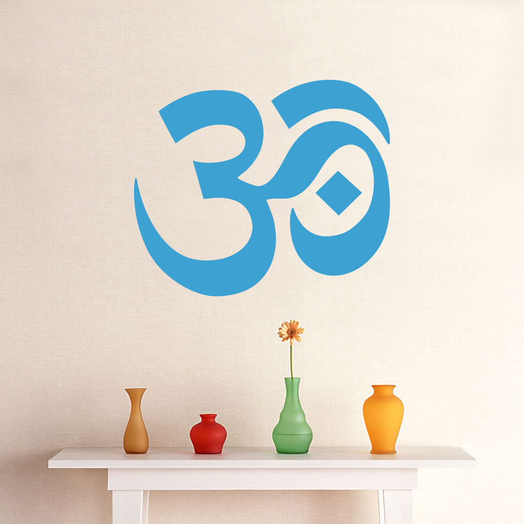 OM YOGA SYMBOL Meditation Wall Sticker Decal Stencil Silhouette ST138