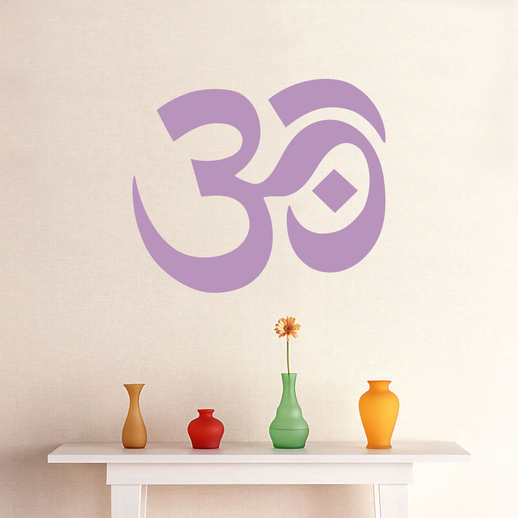OM YOGA SYMBOL Meditation Wall Sticker Decal Stencil Silhouette ST138