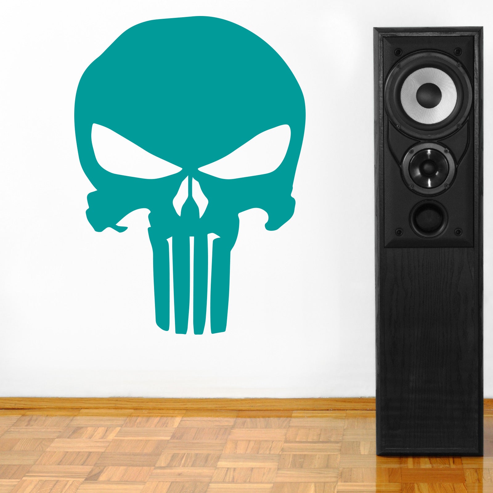 Skull Wall Sticker Autocollant Décalque Stencil Silhouette ST139