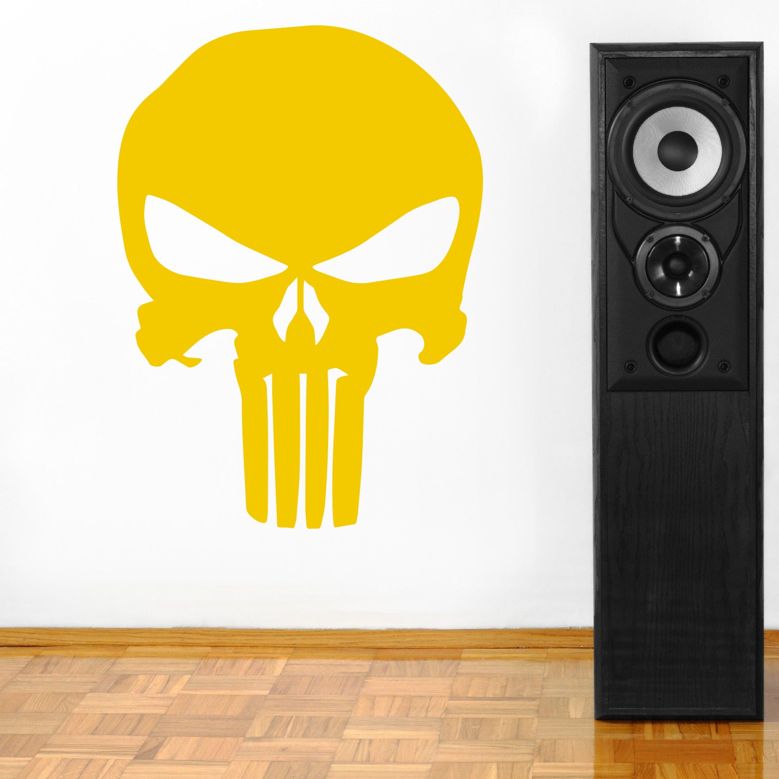 Skull Wall Sticker Autocollant Décalque Stencil Silhouette ST139