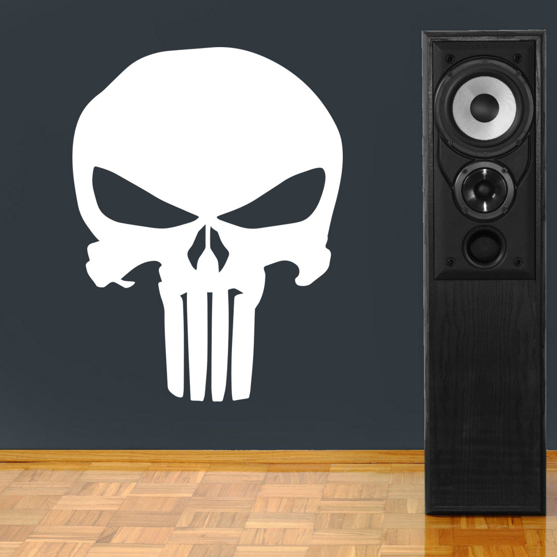 Skull Wall Sticker Autocollant Décalque Stencil Silhouette ST139