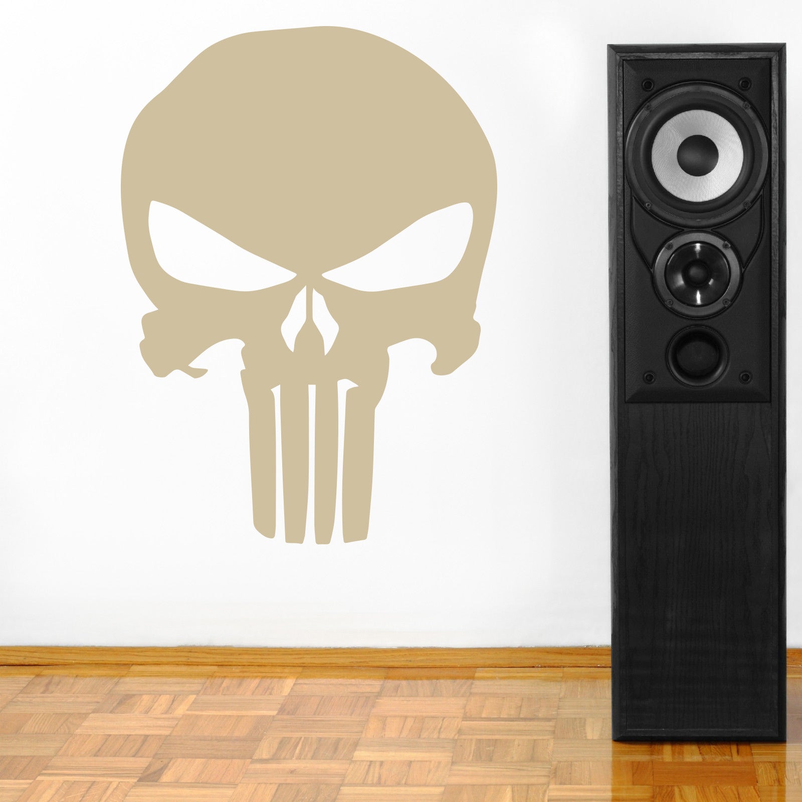 Skull Wall Sticker Autocollant Décalque Stencil Silhouette ST139