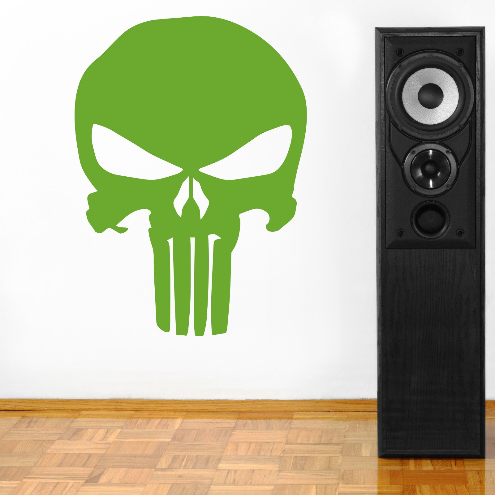 Skull Wall Sticker Autocollant Décalque Stencil Silhouette ST139