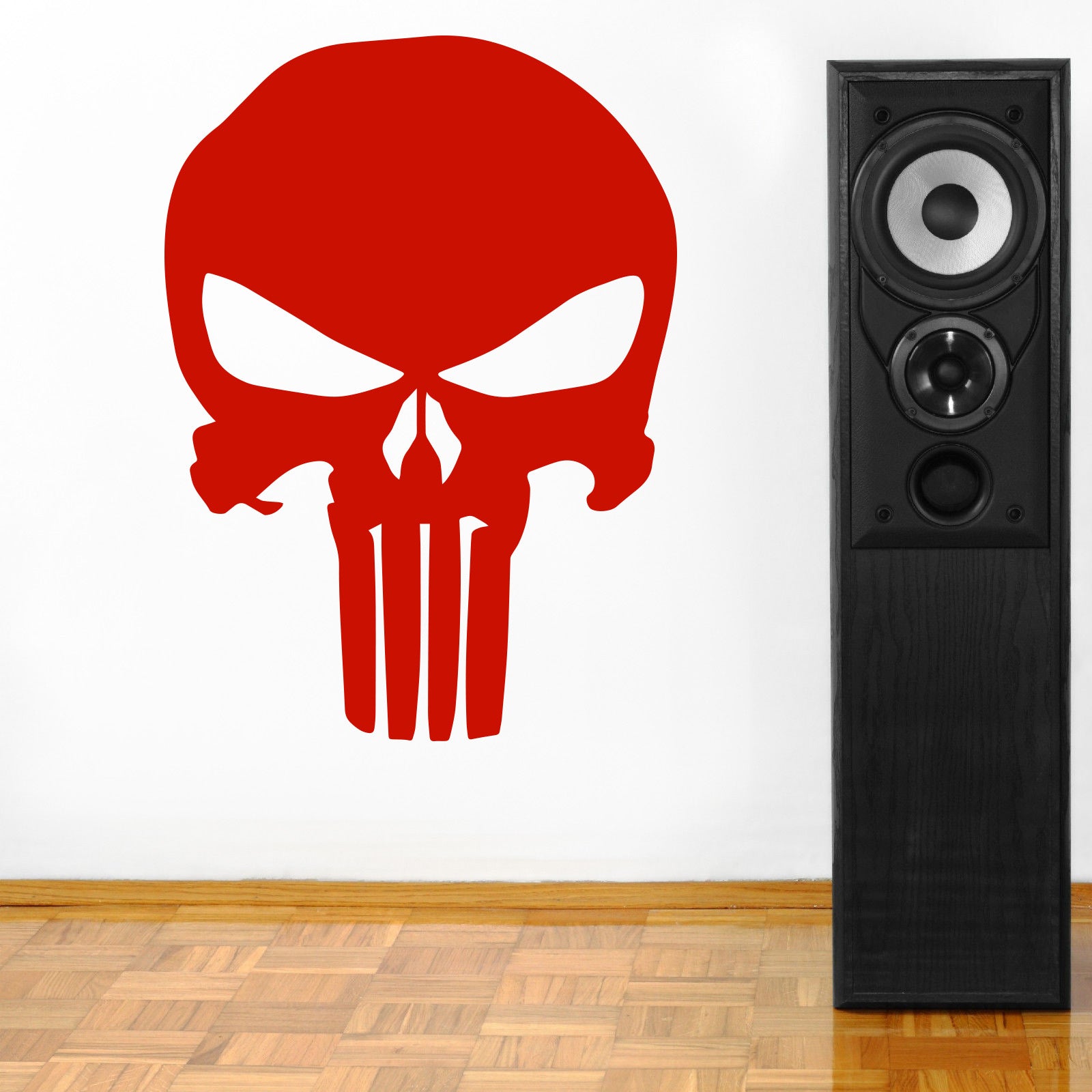Skull Wall Sticker Autocollant Décalque Stencil Silhouette ST139