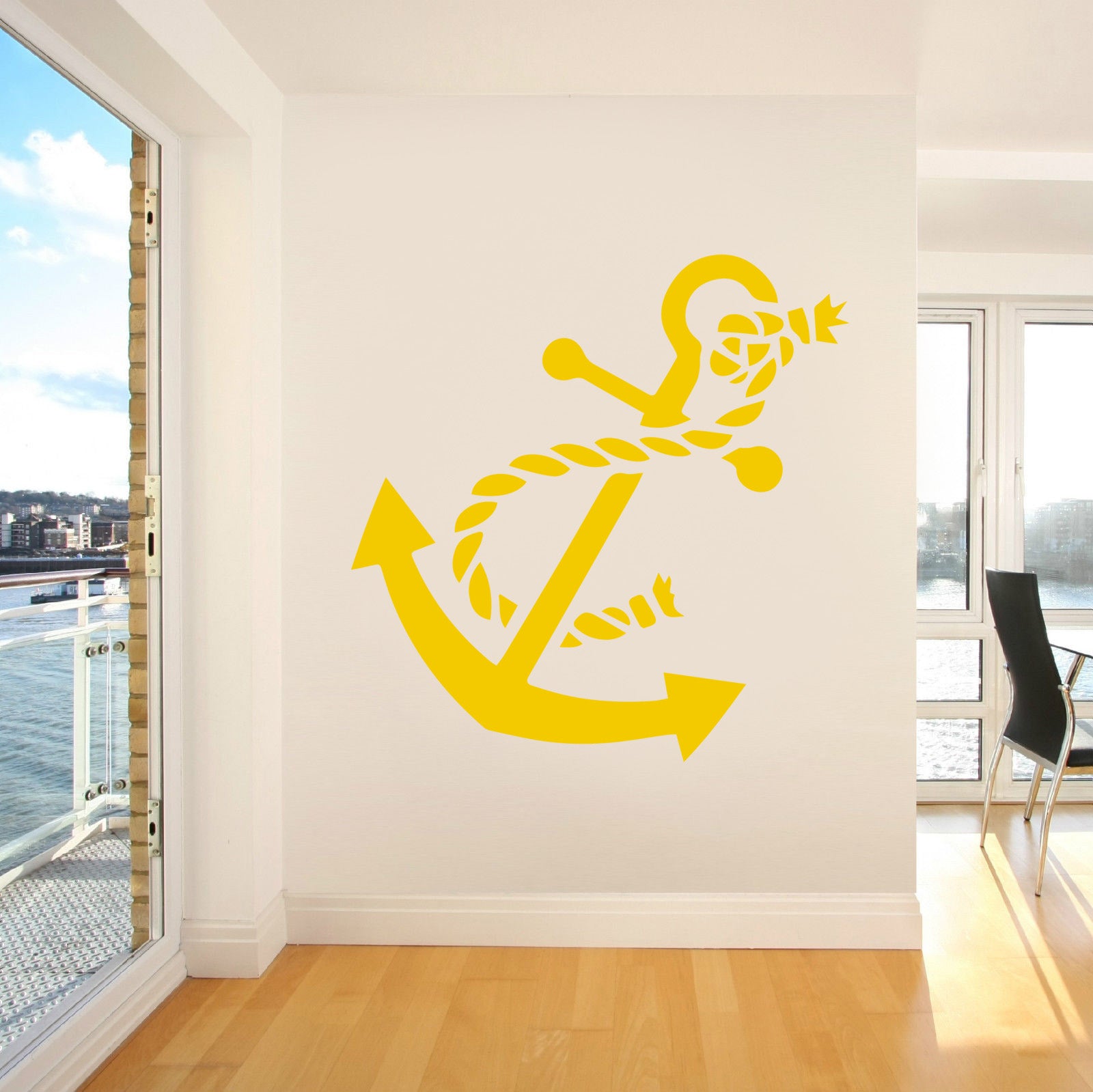 ANCHOR Sailing Boat Wall Sticker Decal Stencil Silhouette ST144