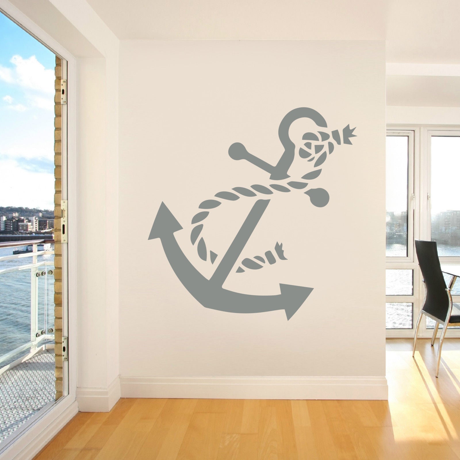 ANCHOR Sailing Boat Wall Sticker Decal Stencil Silhouette ST144