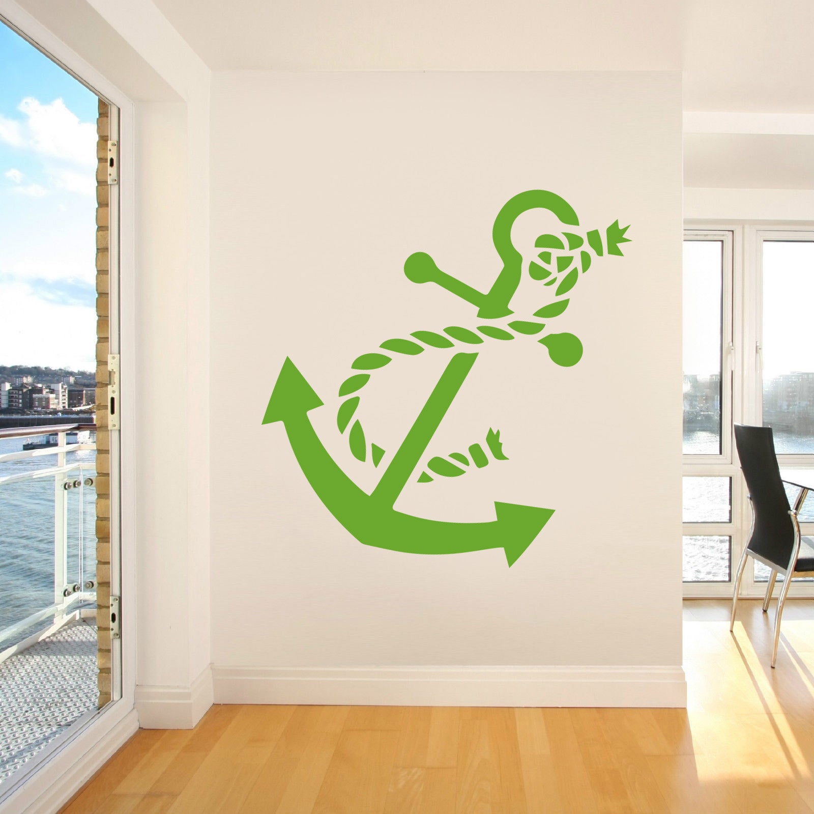 ANCHOR Sailing Boat Wall Sticker Decal Stencil Silhouette ST144