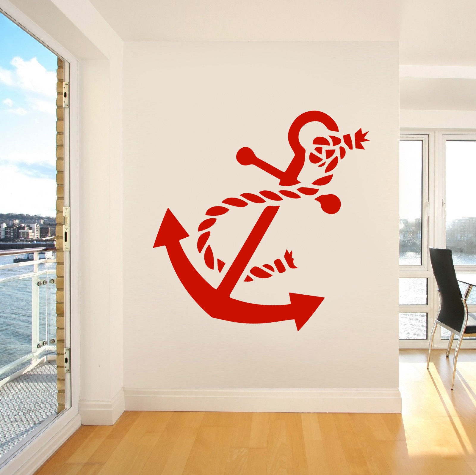 ANCHOR Sailing Boat Wall Sticker Decal Stencil Silhouette ST144