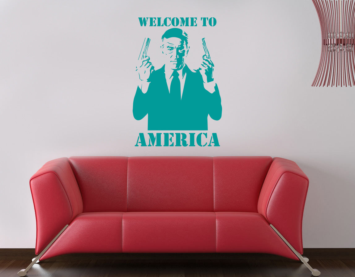 Film personnage sticker mural autocollant pochoir Silhouette ST147
