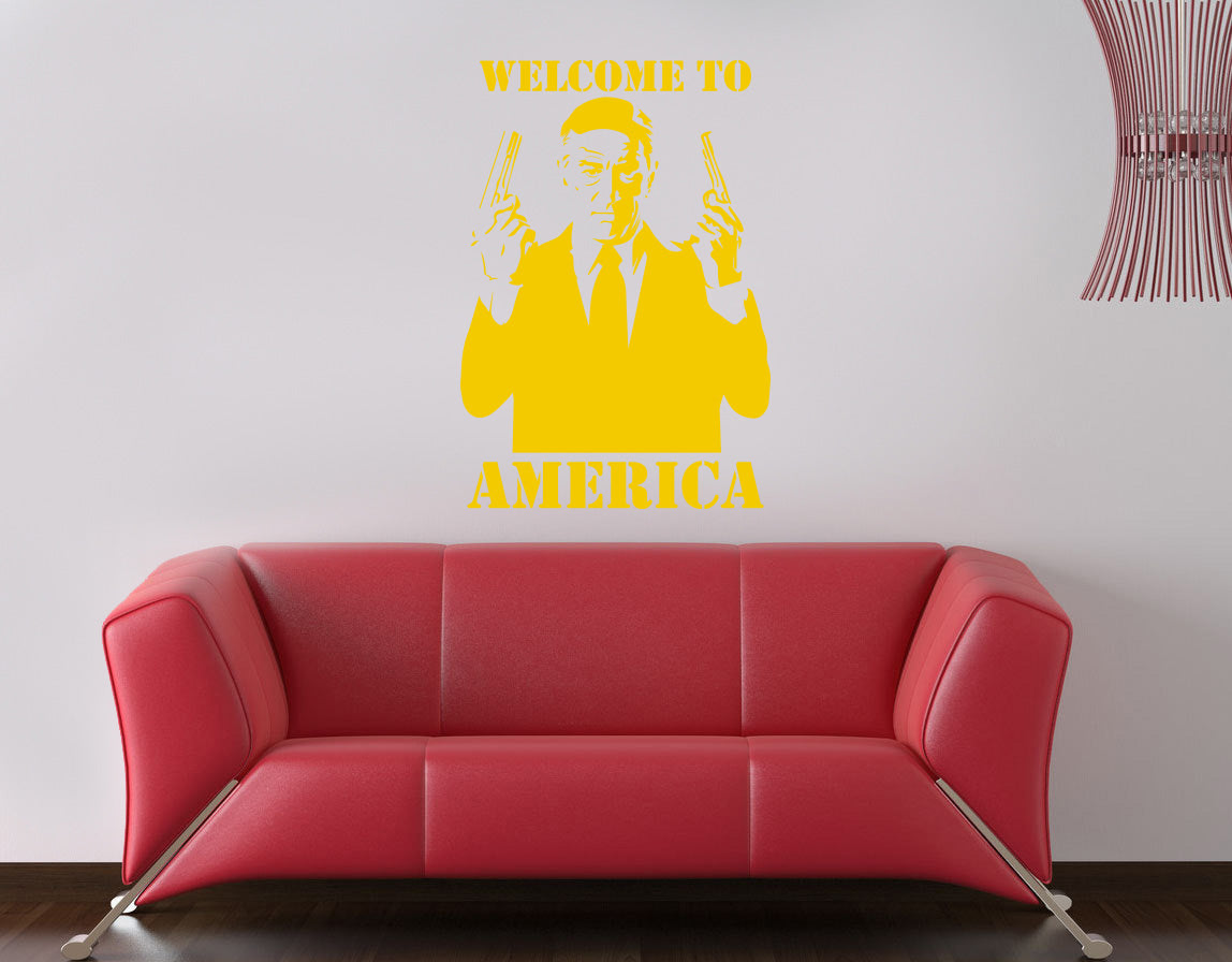 Film personnage sticker mural autocollant pochoir Silhouette ST147