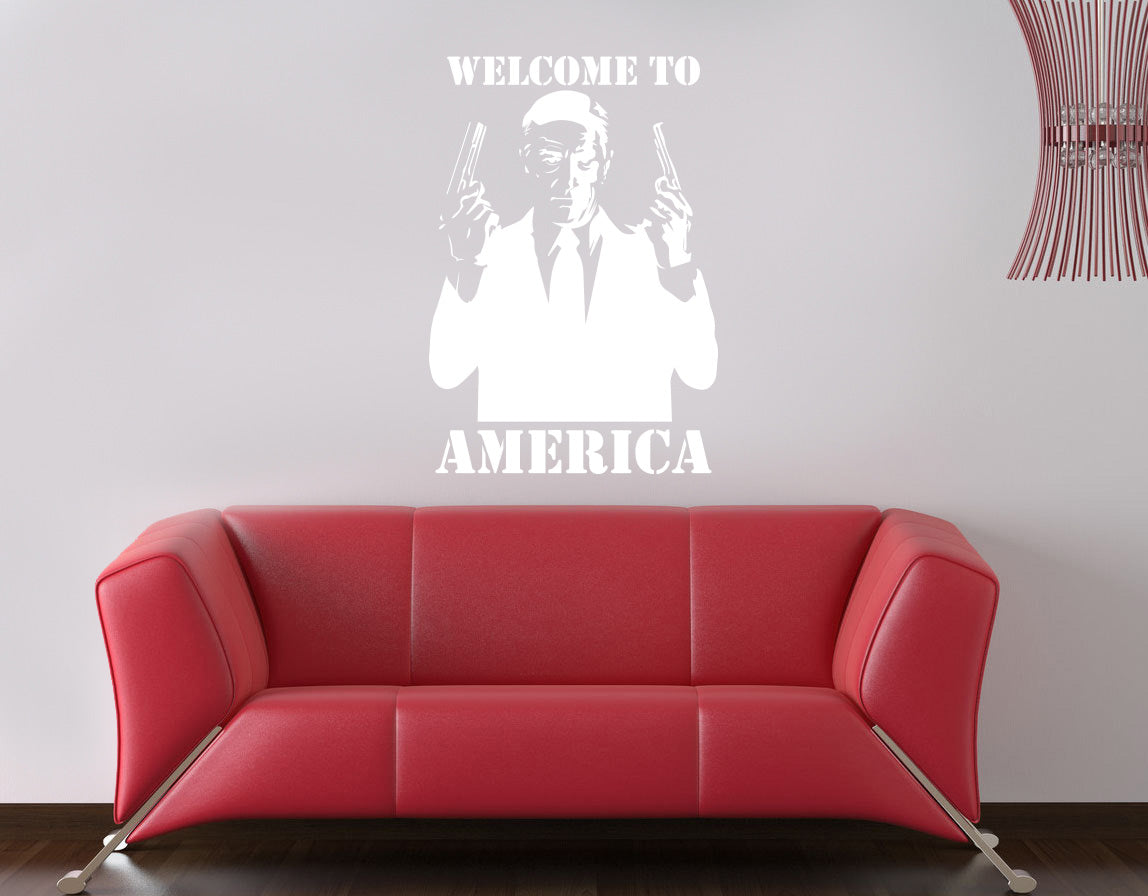 Film personnage sticker mural autocollant pochoir Silhouette ST147