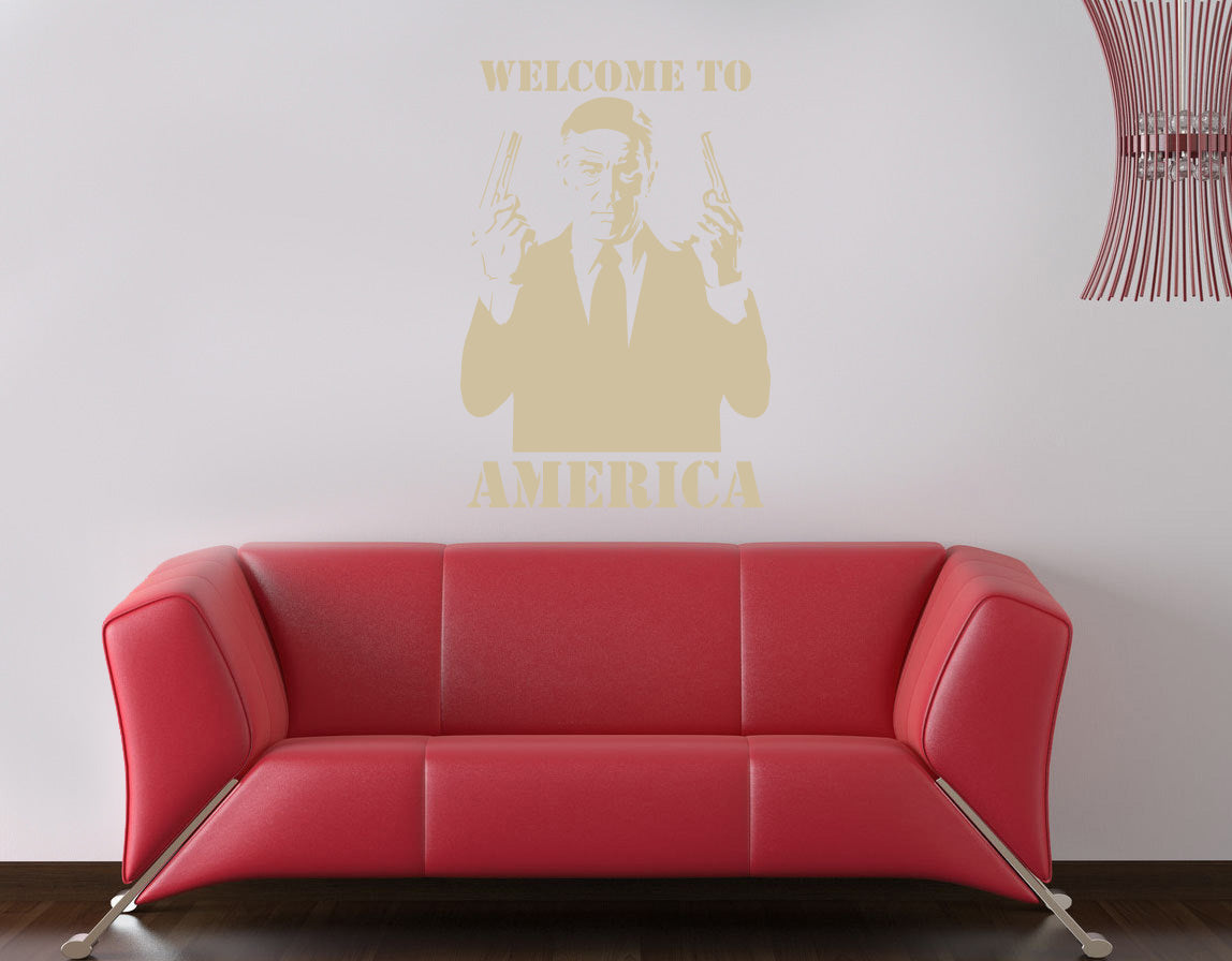 Film personnage sticker mural autocollant pochoir Silhouette ST147