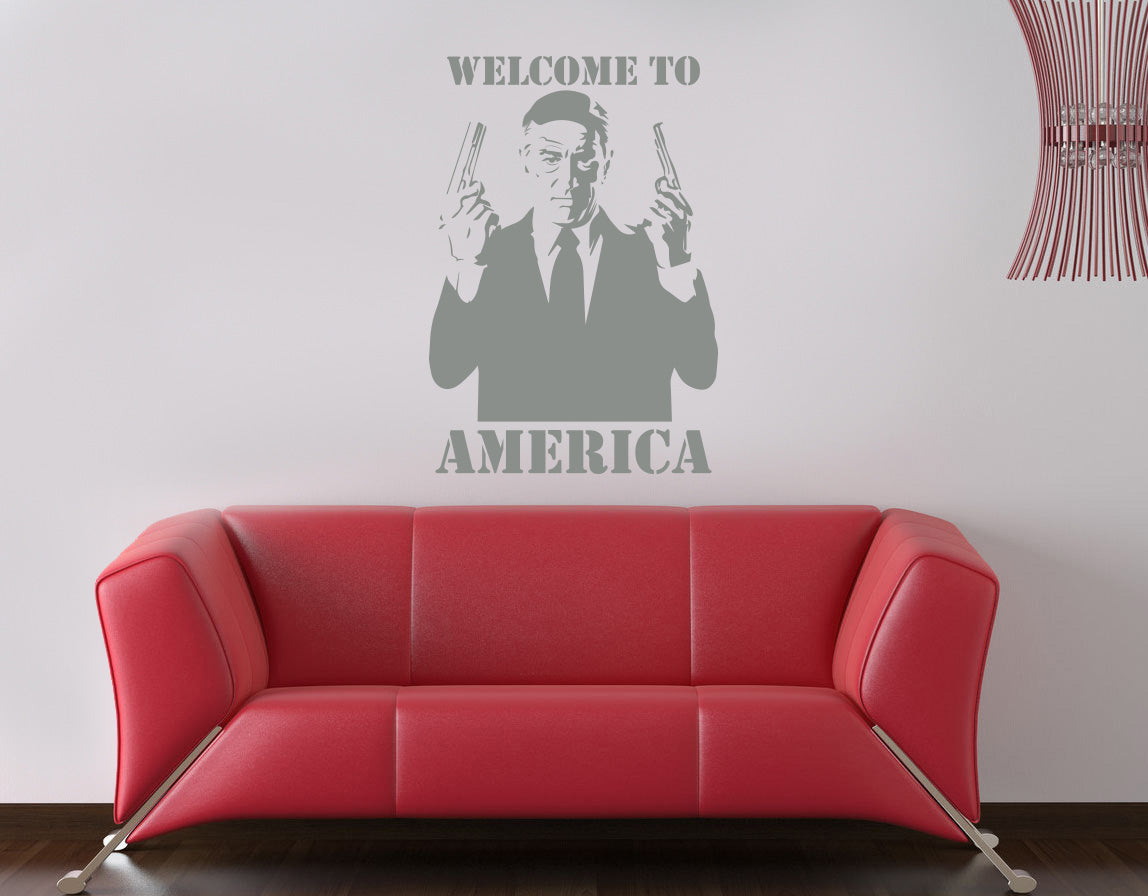 Film personnage sticker mural autocollant pochoir Silhouette ST147