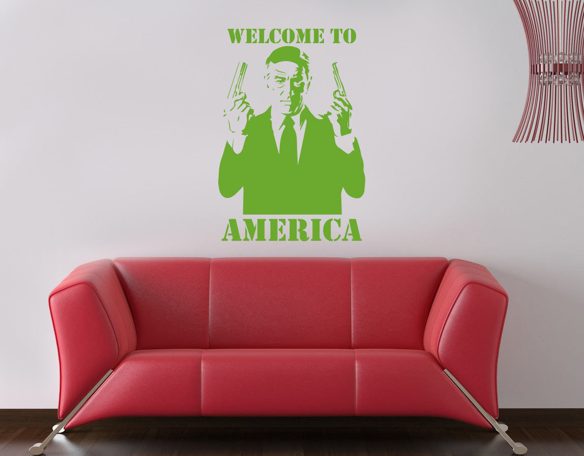 Film personnage sticker mural autocollant pochoir Silhouette ST147