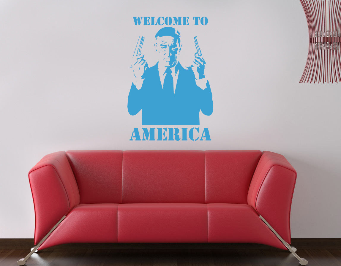 Film personnage sticker mural autocollant pochoir Silhouette ST147